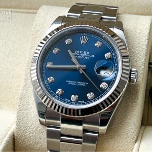Rolex Datejust Blue Dial with diamond