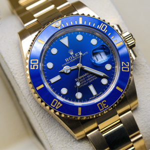 Rolex Submariner Full Yellow Gold Blue Sunburst