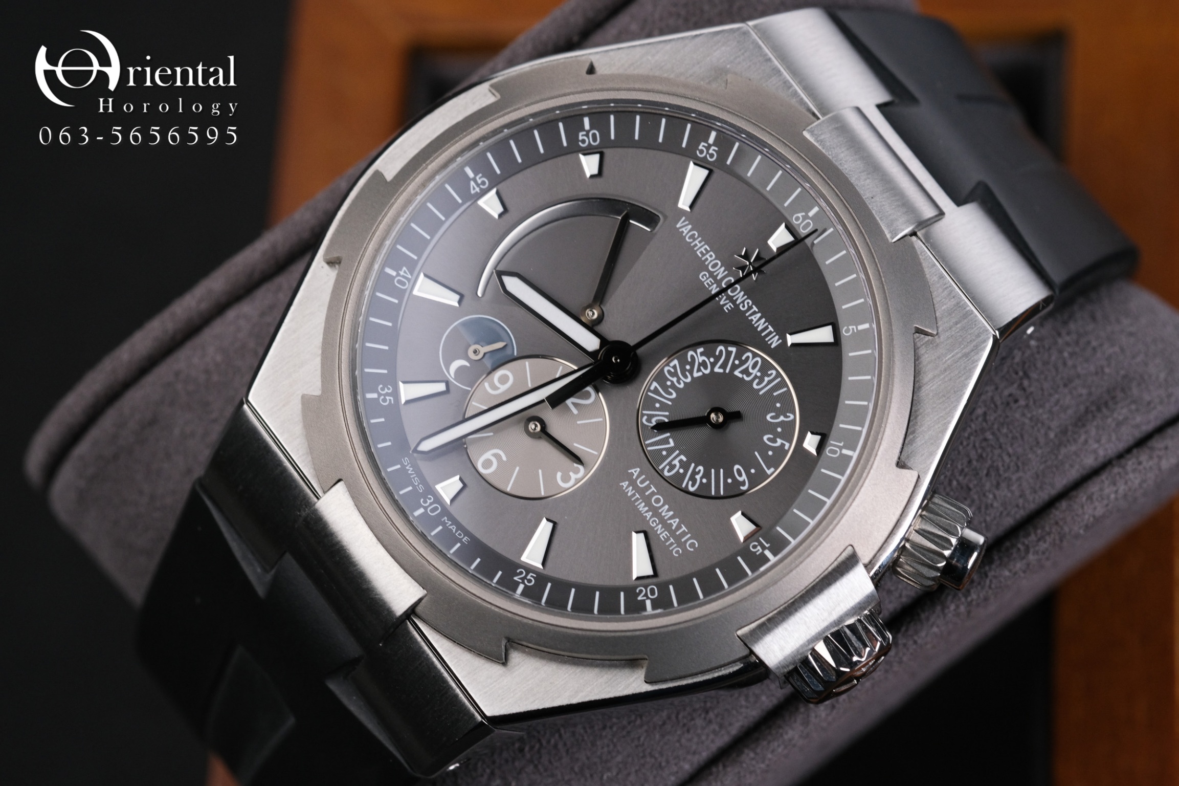 VC Overseas Dual Time Steel/Titanium - Image 2