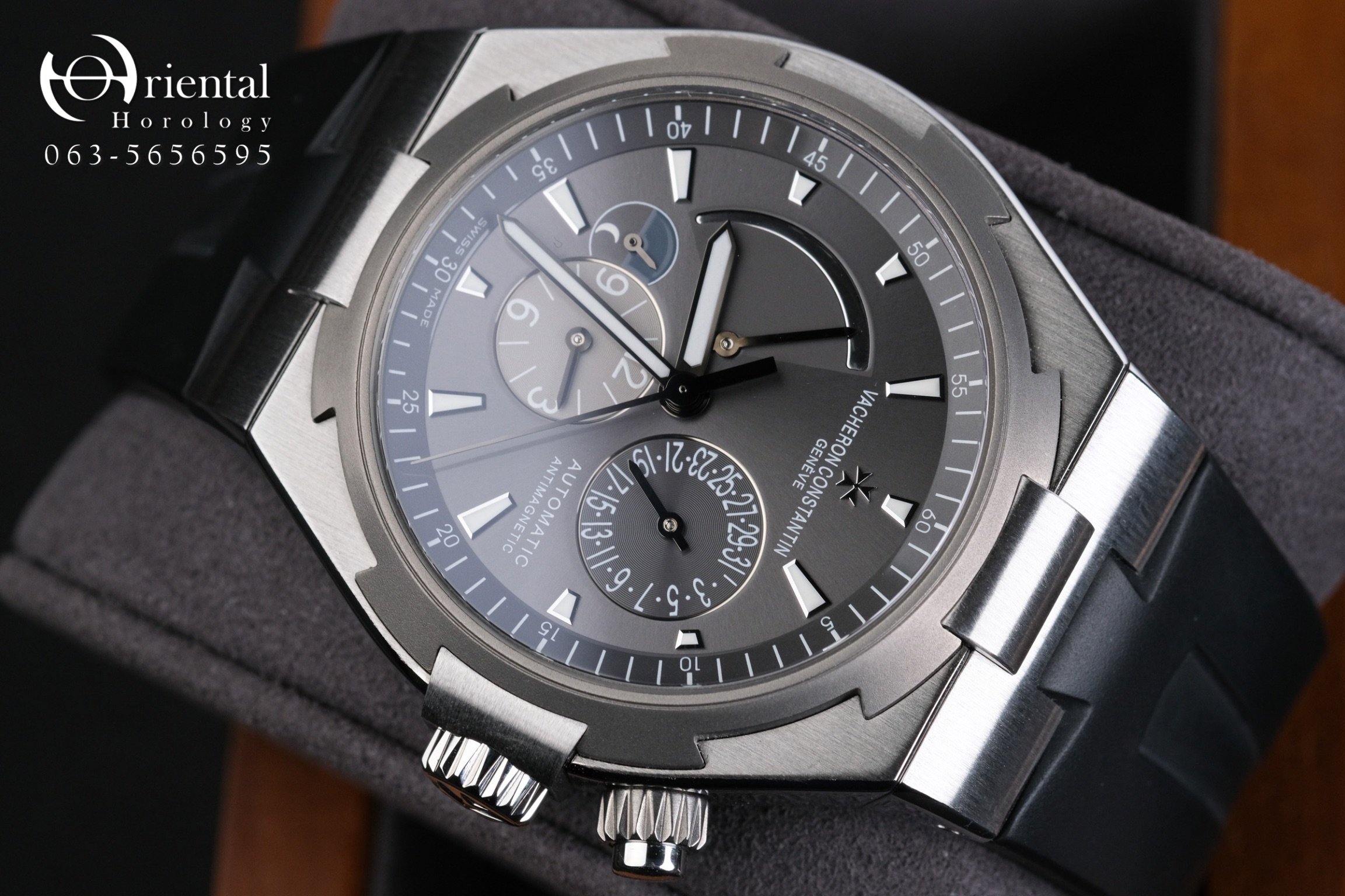 VC Overseas Dual Time Steel/Titanium - Image 3