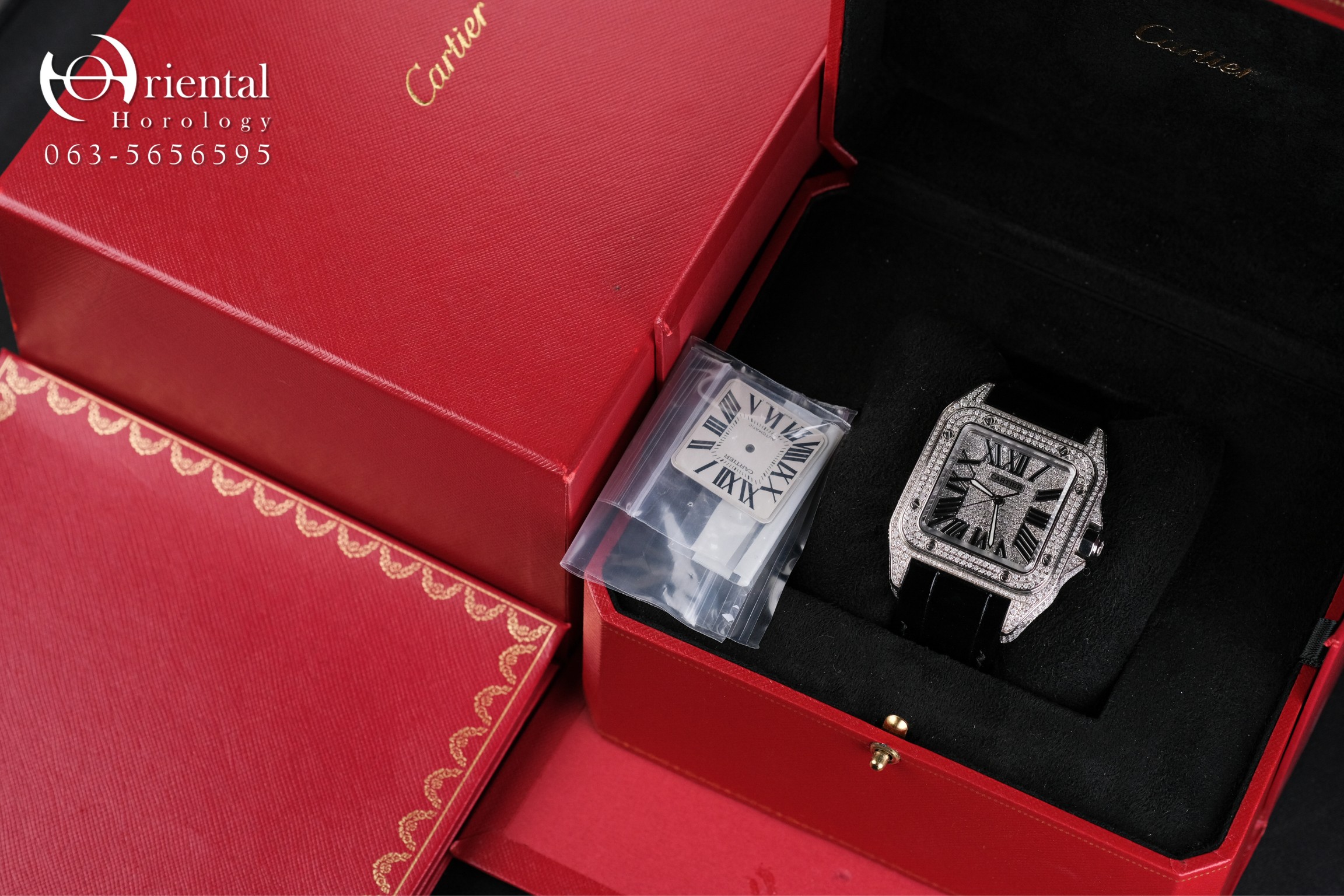 Cartier Santos 100 XL Full Diamond - Image 8