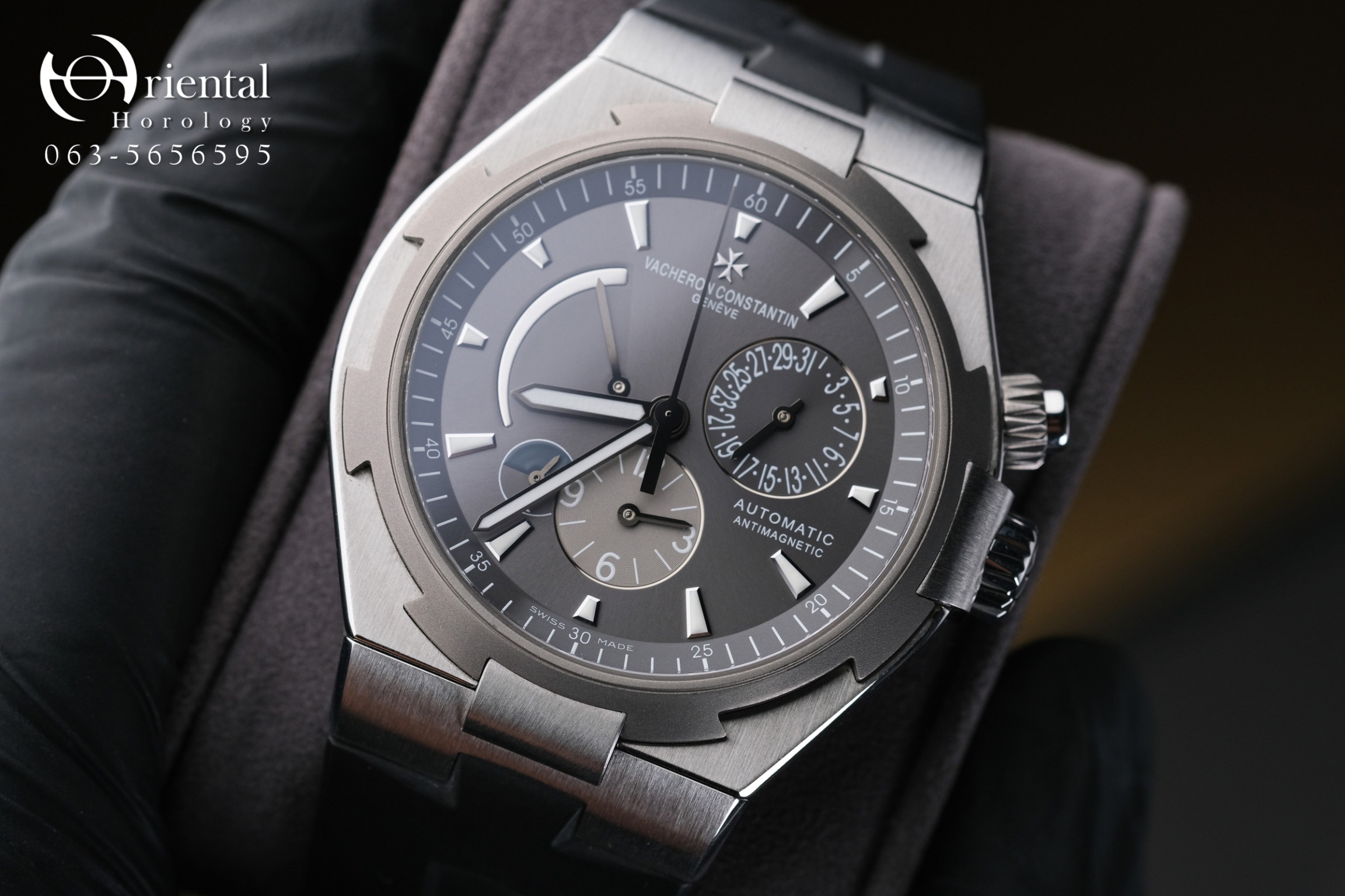 VC Overseas Dual Time Steel/Titanium - Image 4