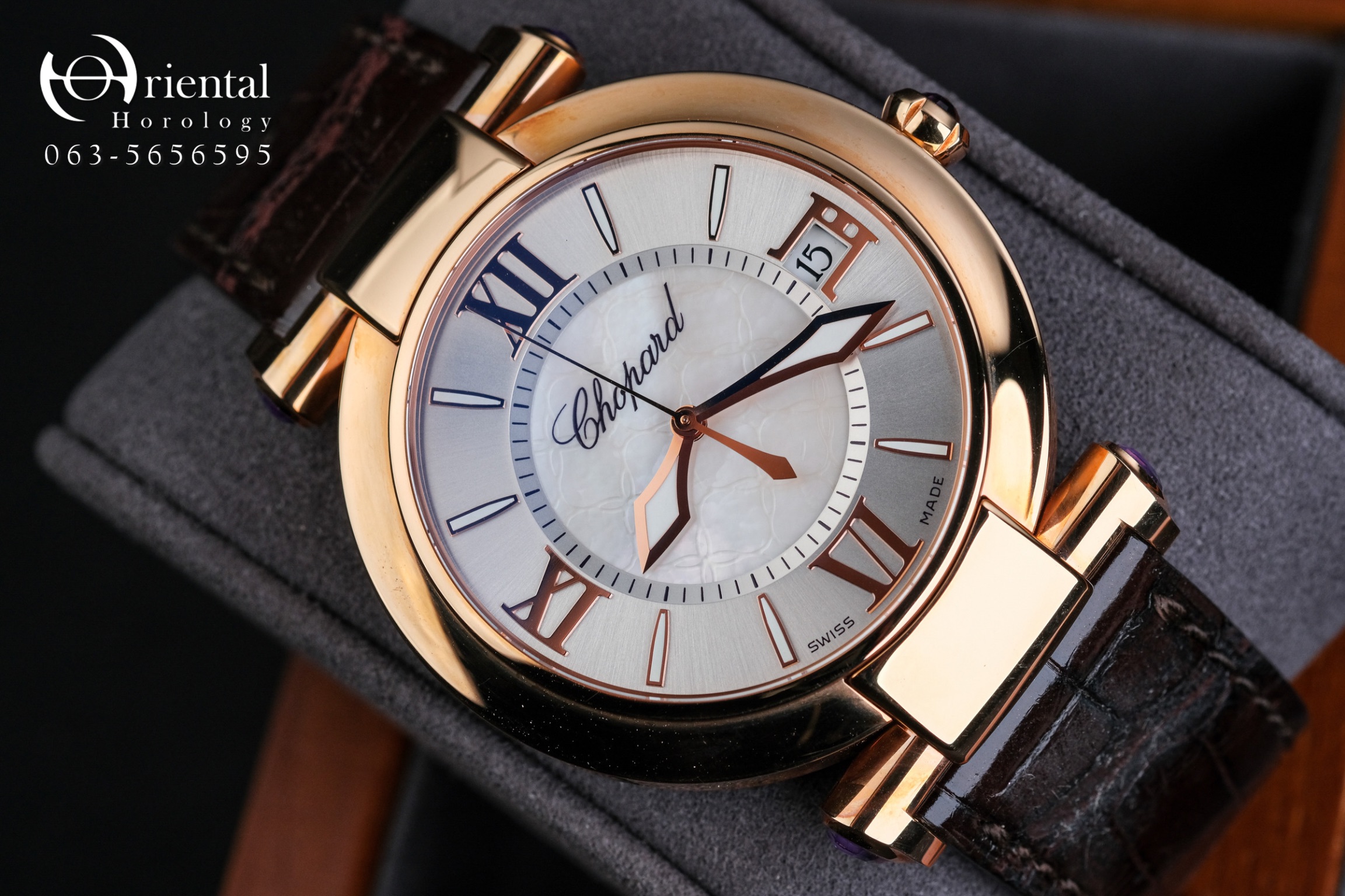 Chopard Imperiale 18K Rose Gold Amethyst Mother of pearl