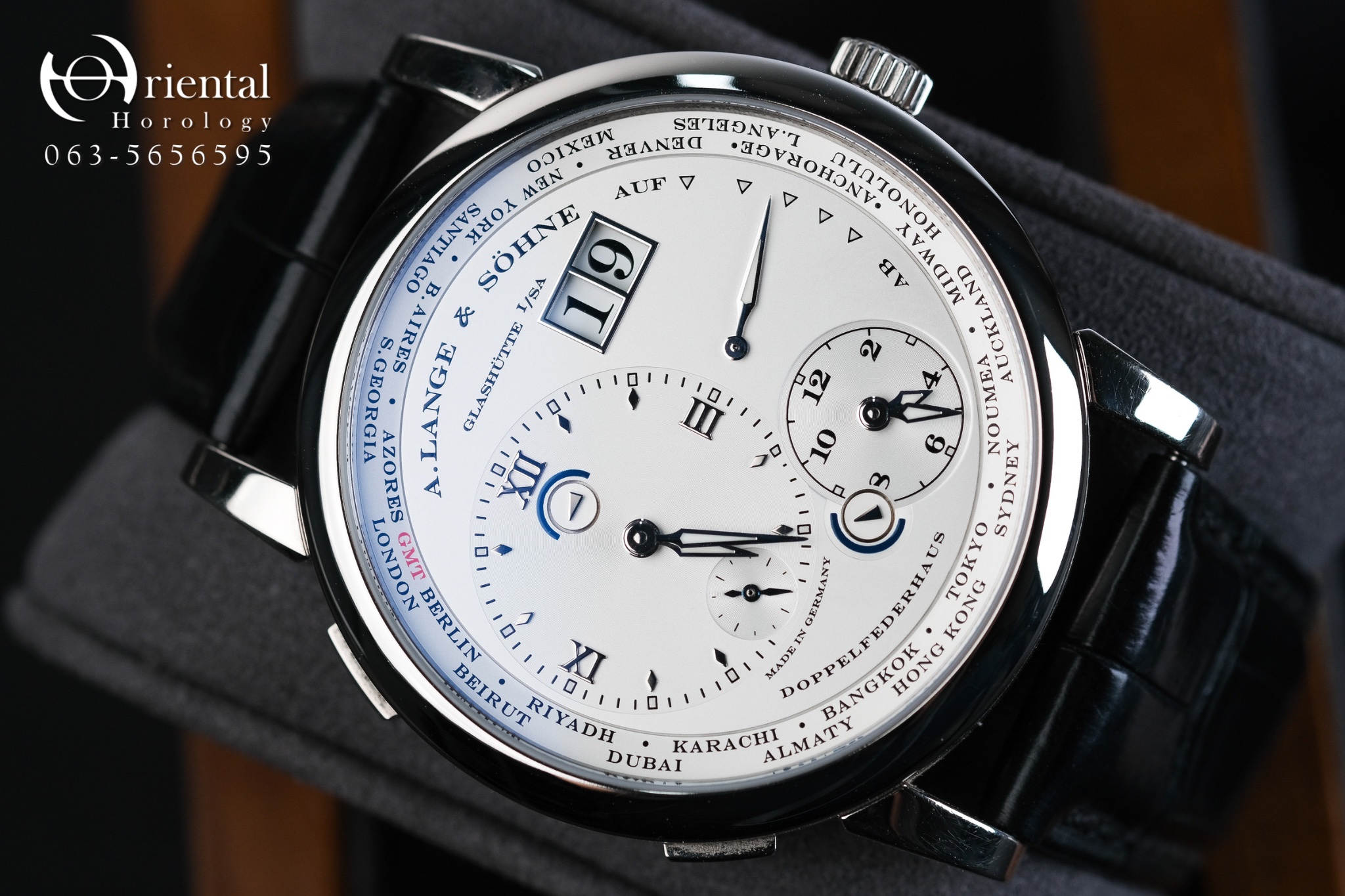 A. Lange & Sohne Lange 1 Time zone White Gold