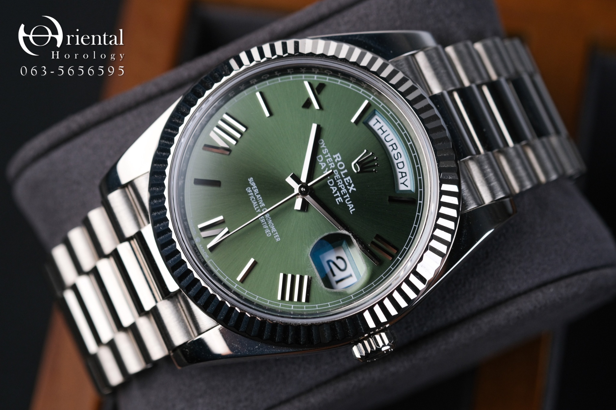 Rolex Day-Date 18K White Gold 40 mm. - Image 2