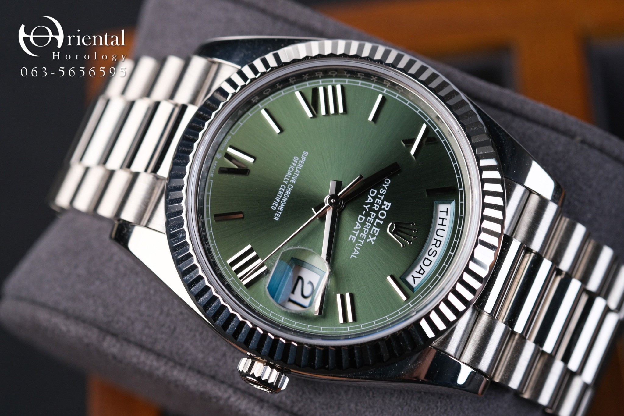 Rolex Day-Date 18K White Gold 40 mm. - Image 3