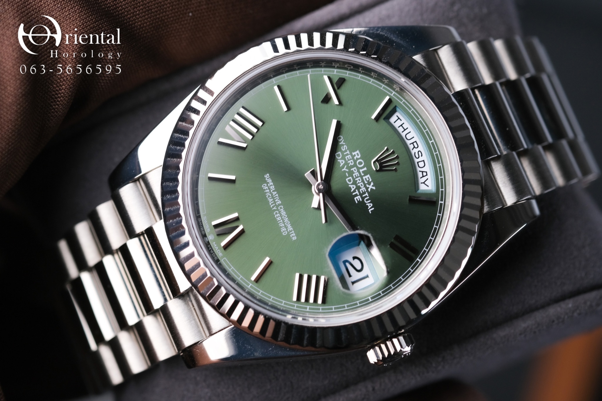 Rolex Day-Date 18K White Gold 40 mm. - Image 4