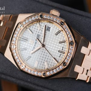 AP Royal Oak Rose Gold White Dial