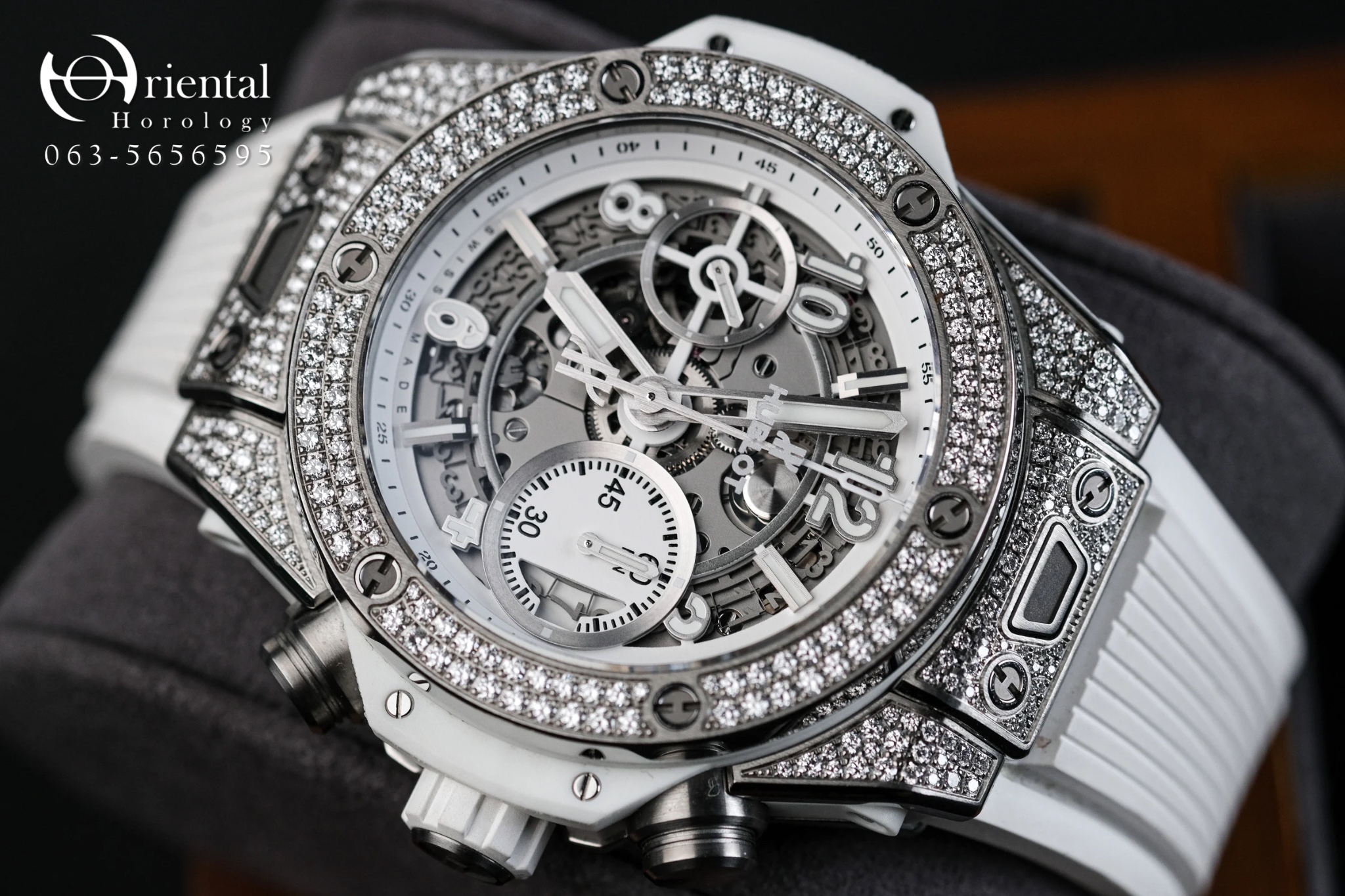 Hublot Big Bang Unico Titanium White PAVÉ - Image 3