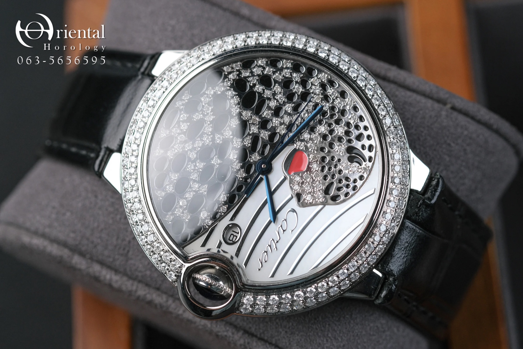Cartier Ballon bleu Leopard Diamond 42 mm. - Image 3