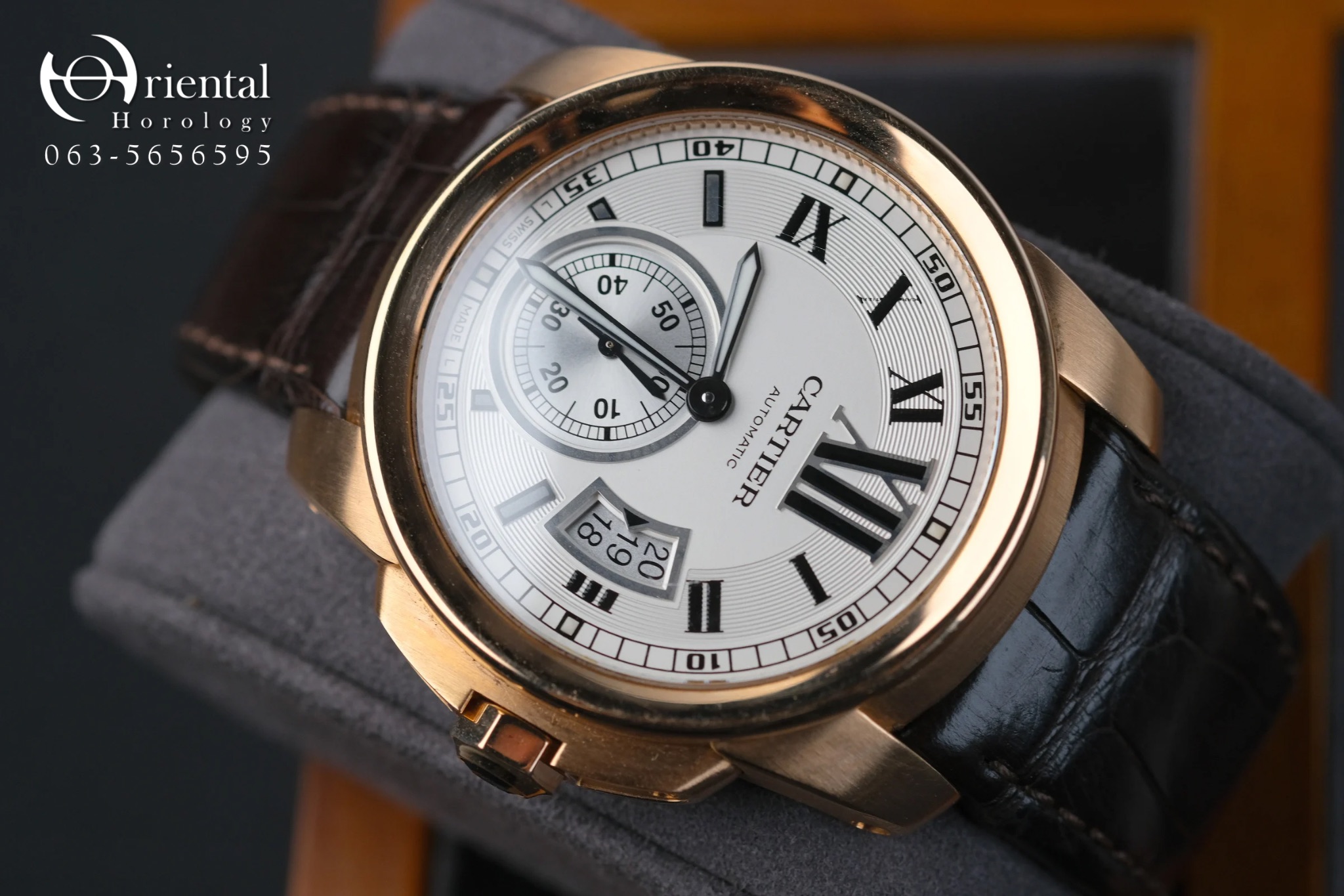 Cartier Calibre De Cartier Pink Gold White Dial - Image 3