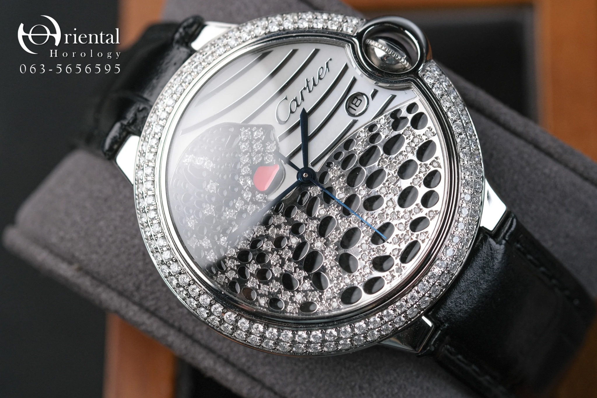 Cartier Ballon bleu Leopard Diamond 42 mm.