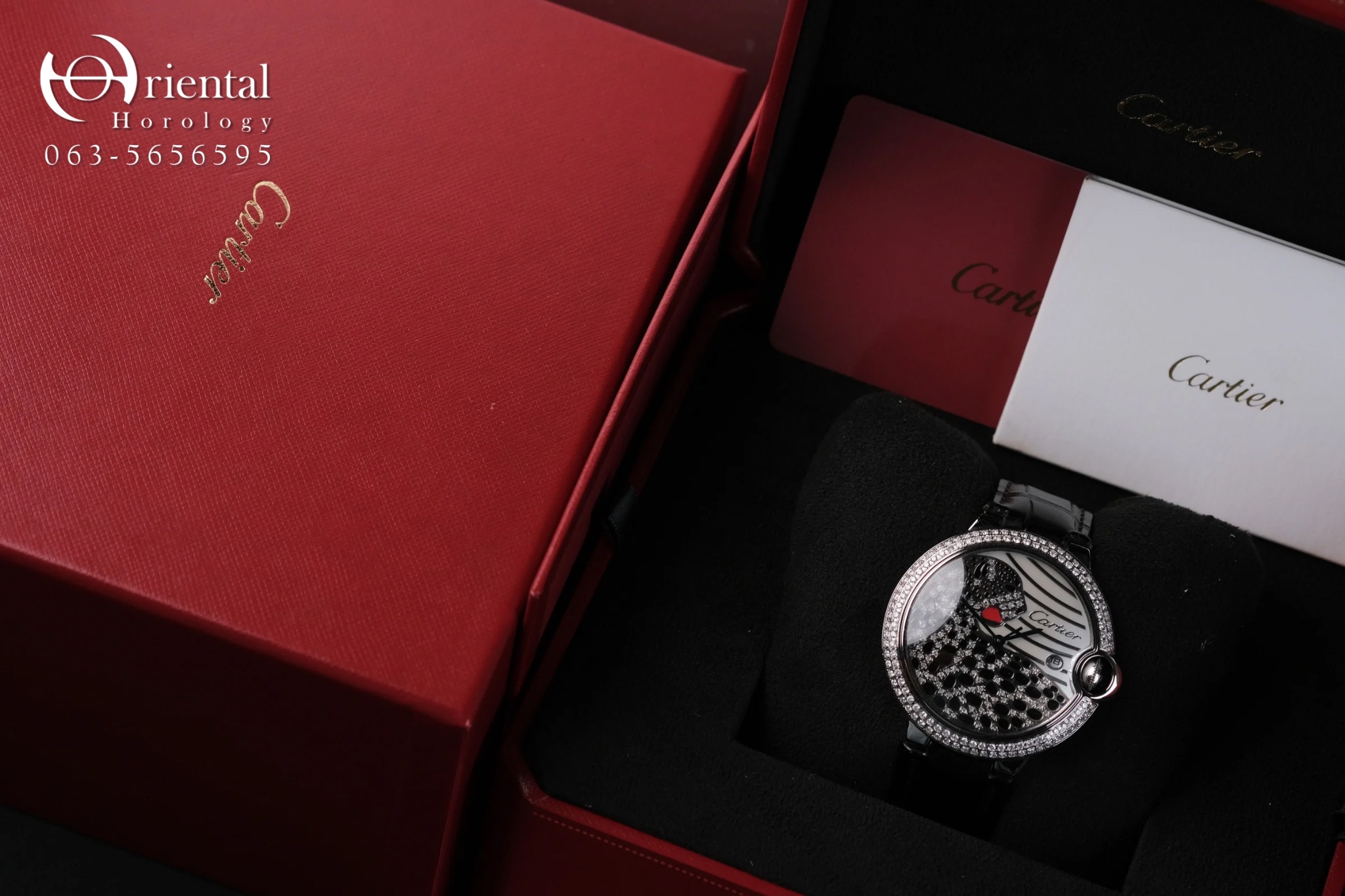 Cartier Ballon bleu Leopard Diamond 42 mm. - Image 10