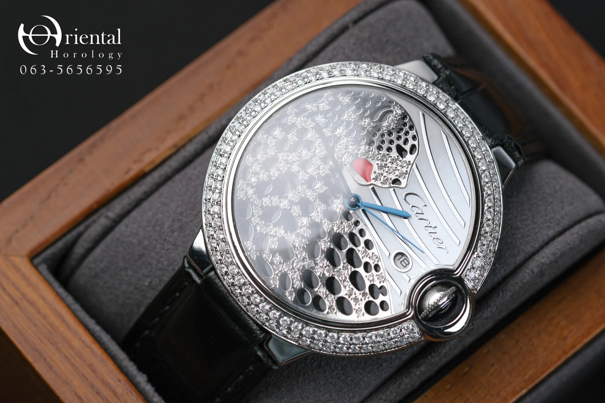 Cartier Ballon bleu Leopard Diamond 42 mm. - Image 5