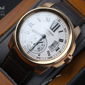 Cartier Calibre De Cartier Pink Gold White Dial