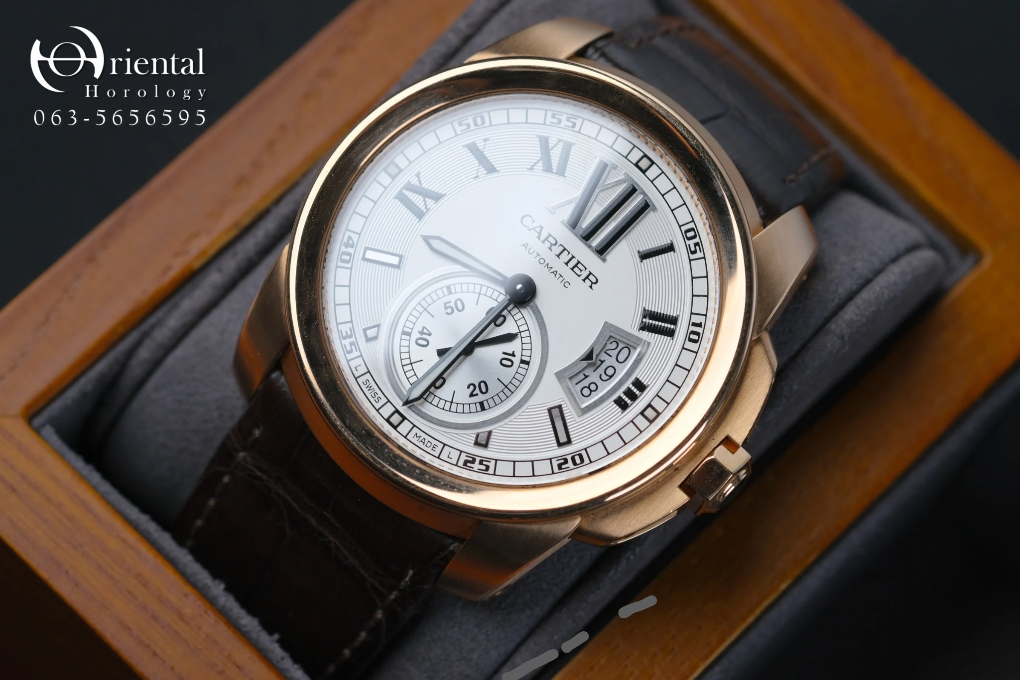 Cartier Calibre De Cartier Pink Gold White Dial