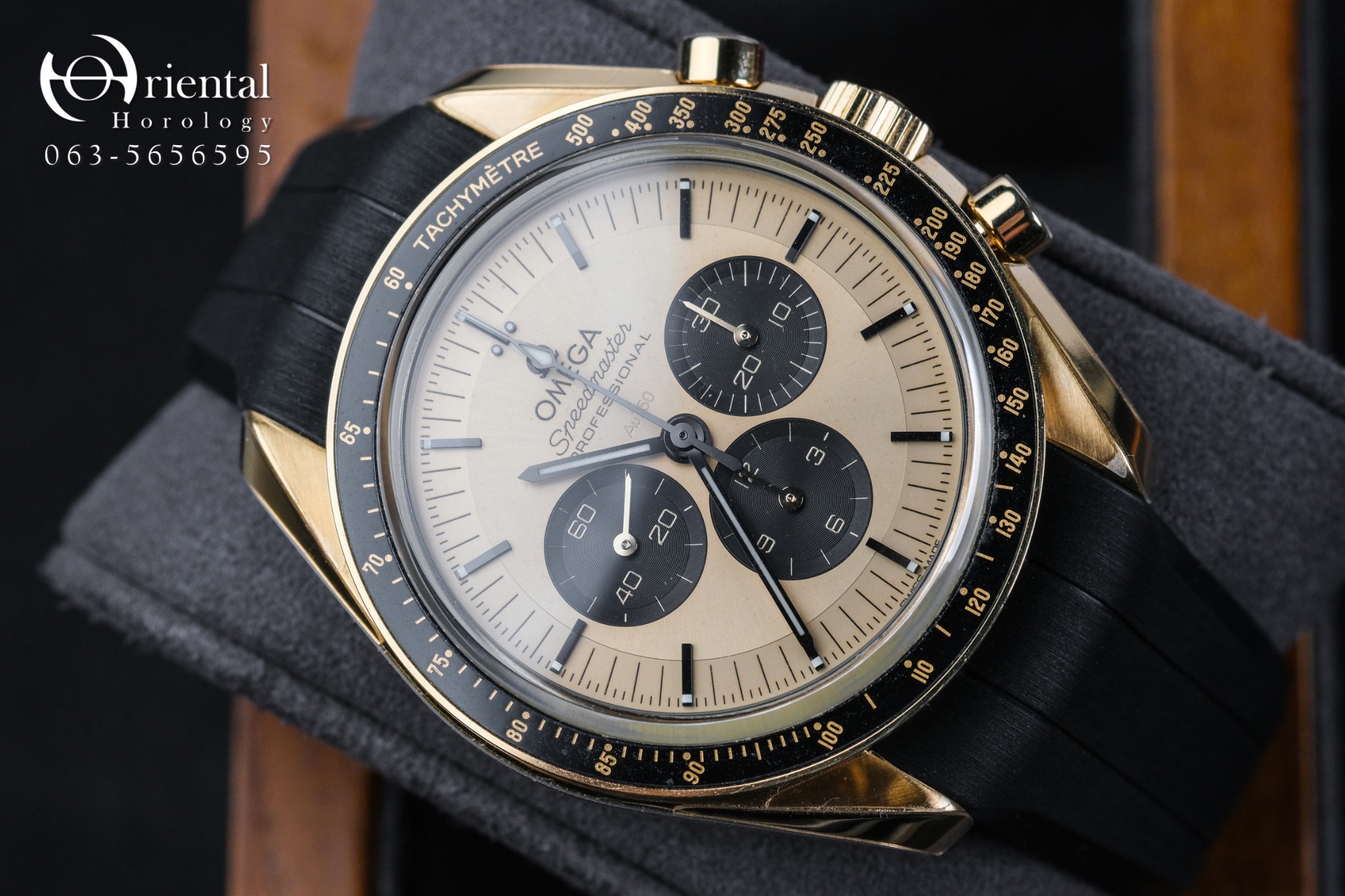 Omega 3861 18K Moonshine Gold Chronograph - Image 2