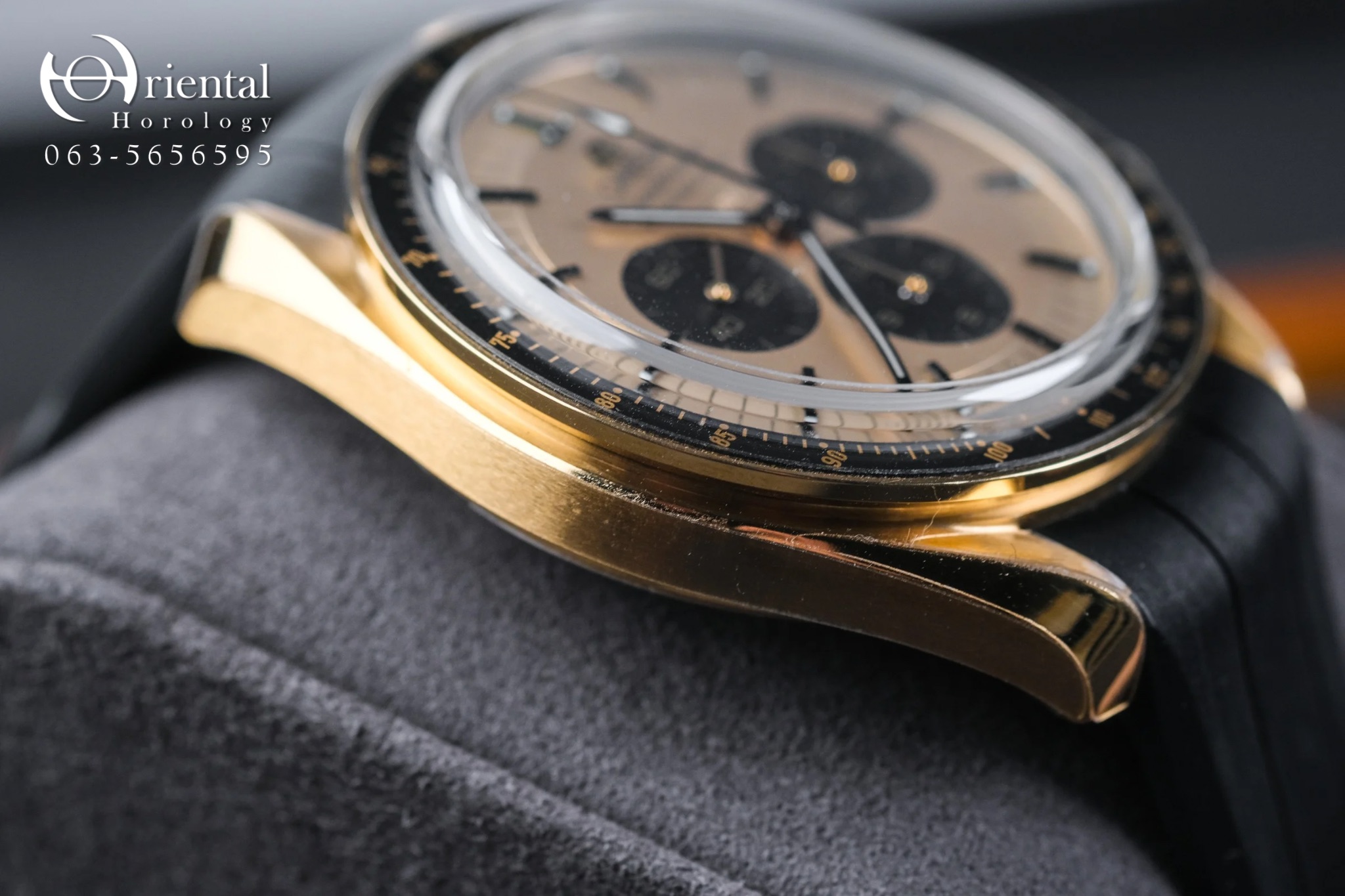 Omega 3861 18K Moonshine Gold Chronograph - Image 7