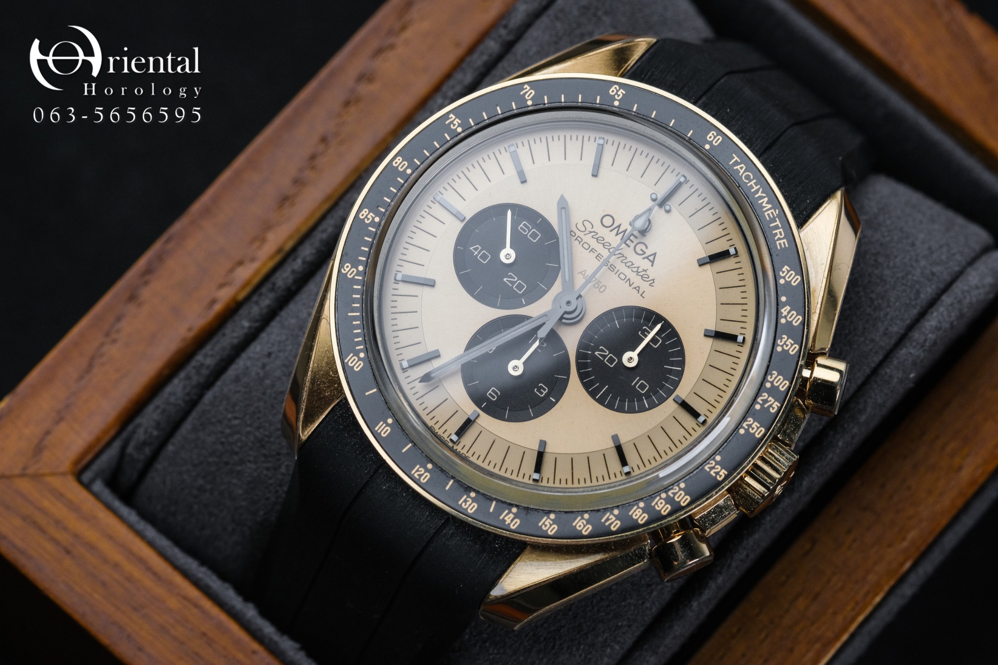 Omega 3861 18K Moonshine Gold Chronograph - Image 5