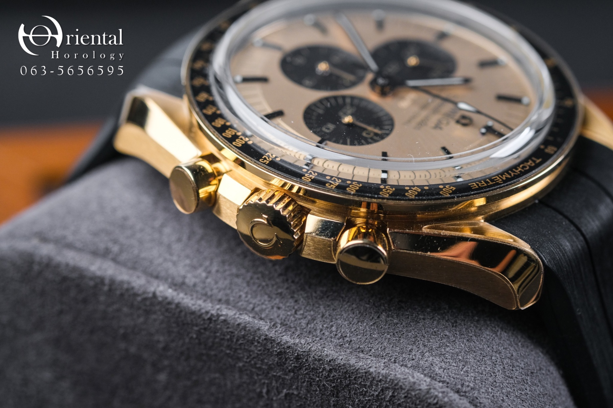 Omega 3861 18K Moonshine Gold Chronograph - Image 6