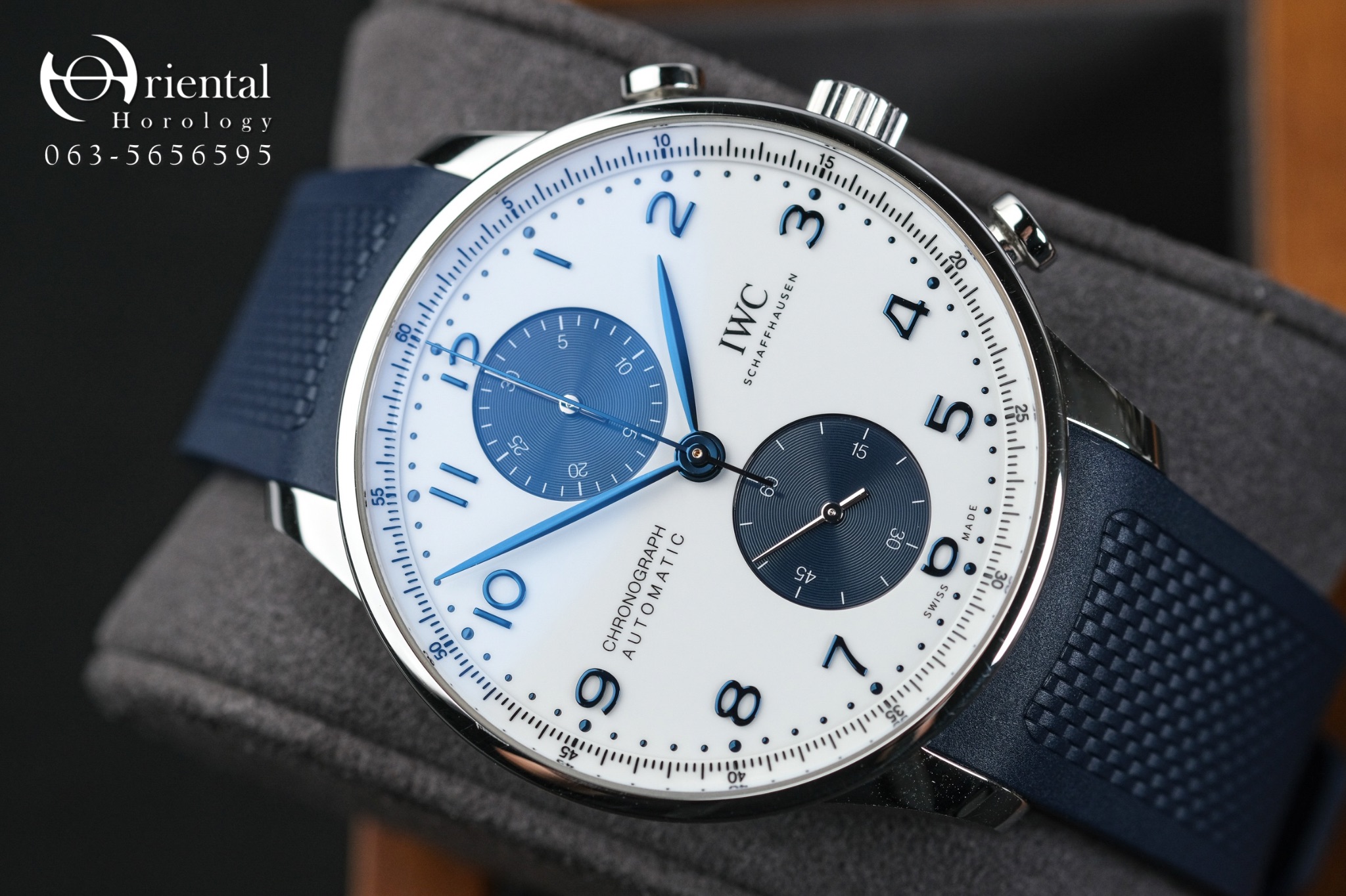 IWC Portuguese Chronograph Blue Panda Dial - Image 3