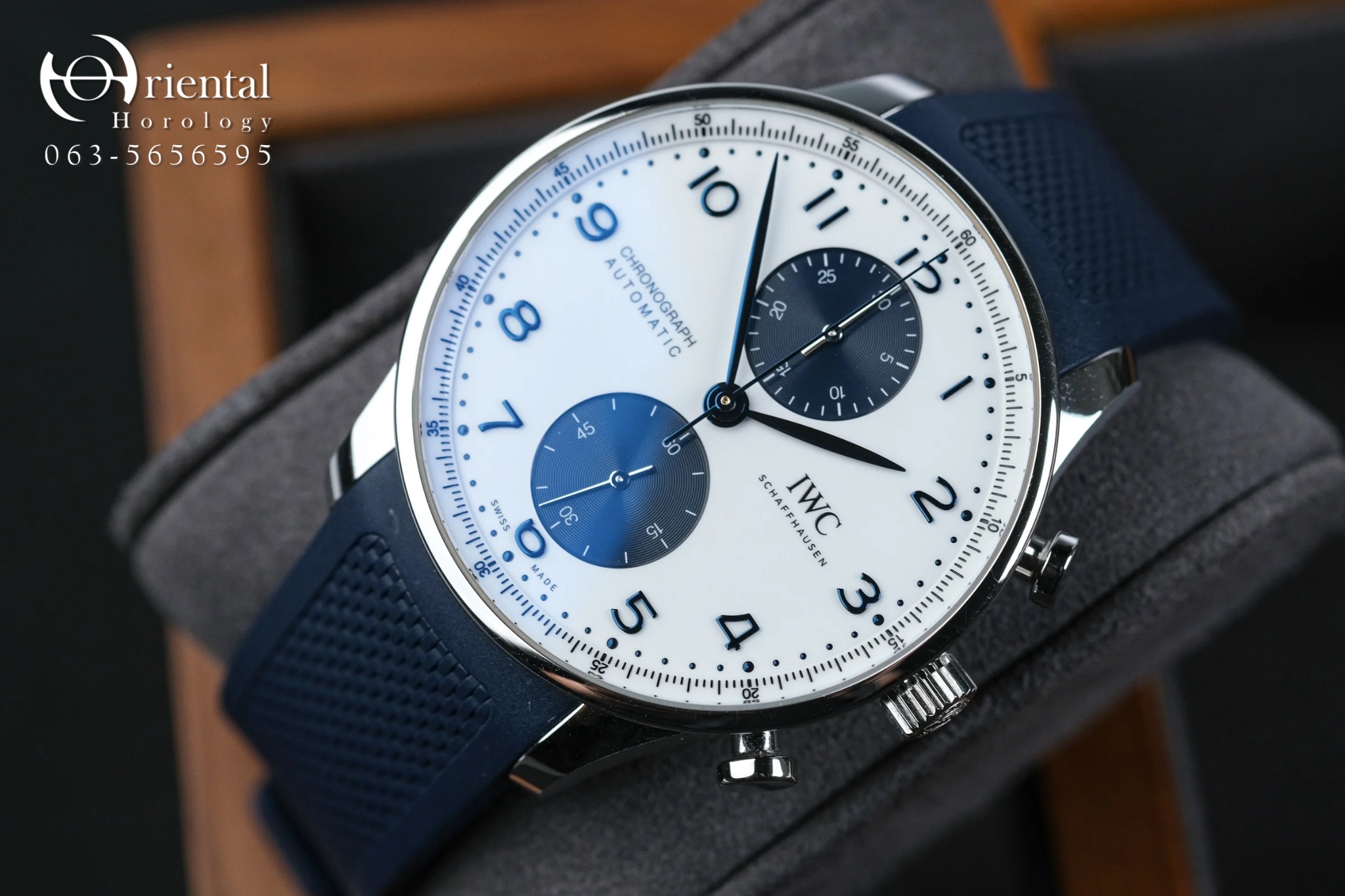 IWC Portuguese Chronograph Blue Panda Dial - Image 2