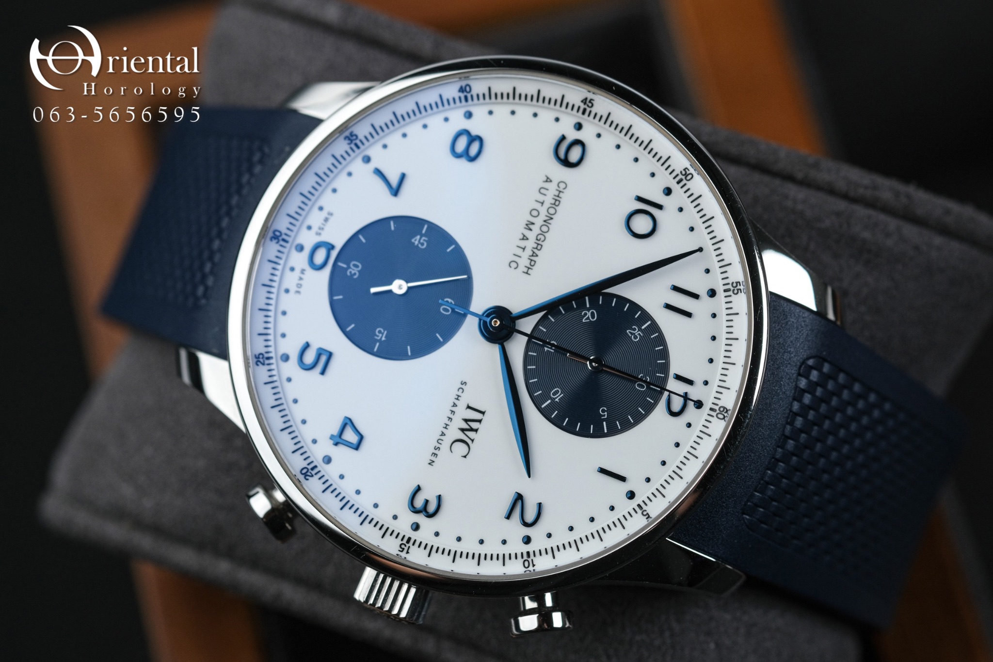 IWC Portuguese Chronograph Blue Panda Dial - Image 4