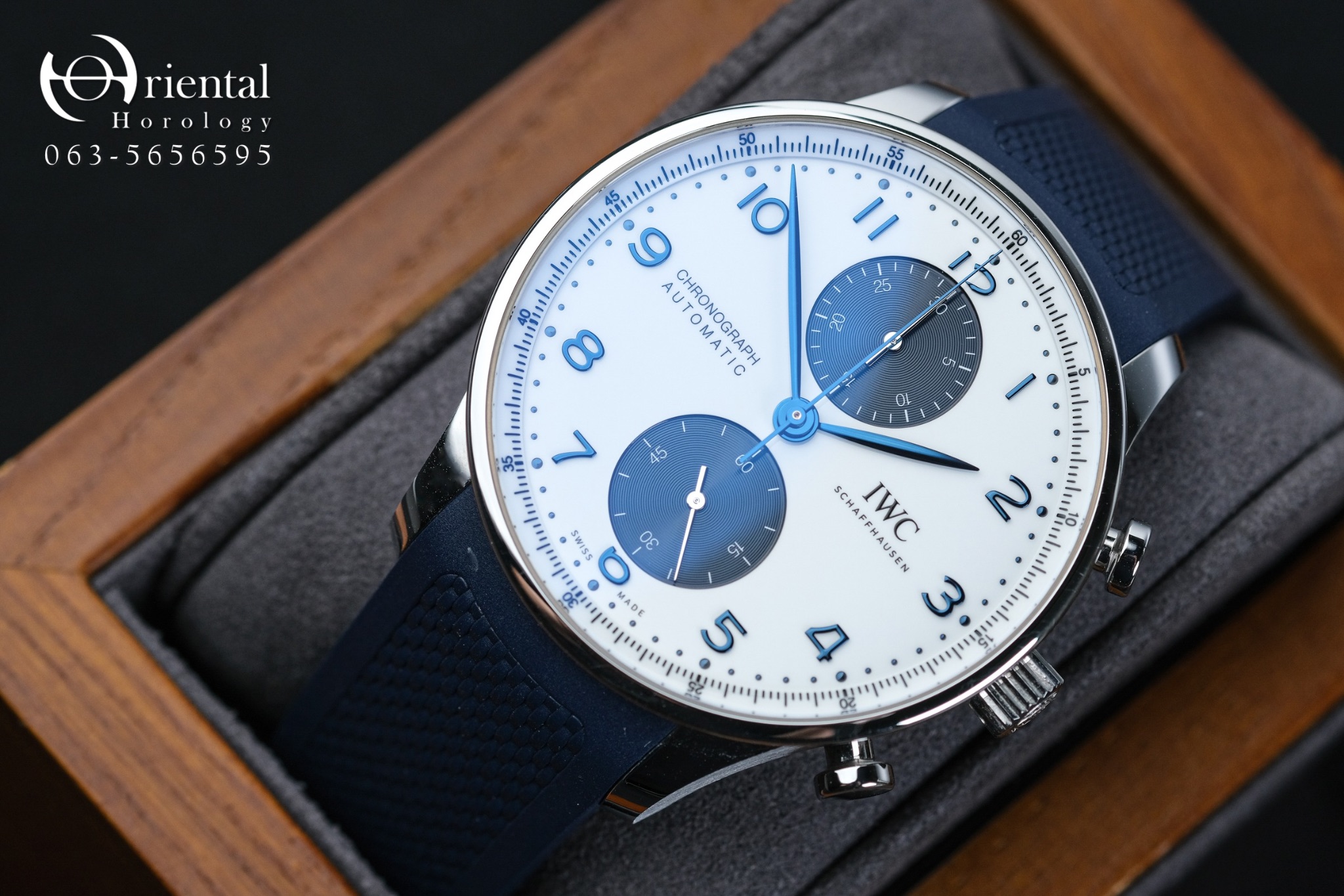 IWC Portuguese Chronograph Blue Panda Dial - Image 6