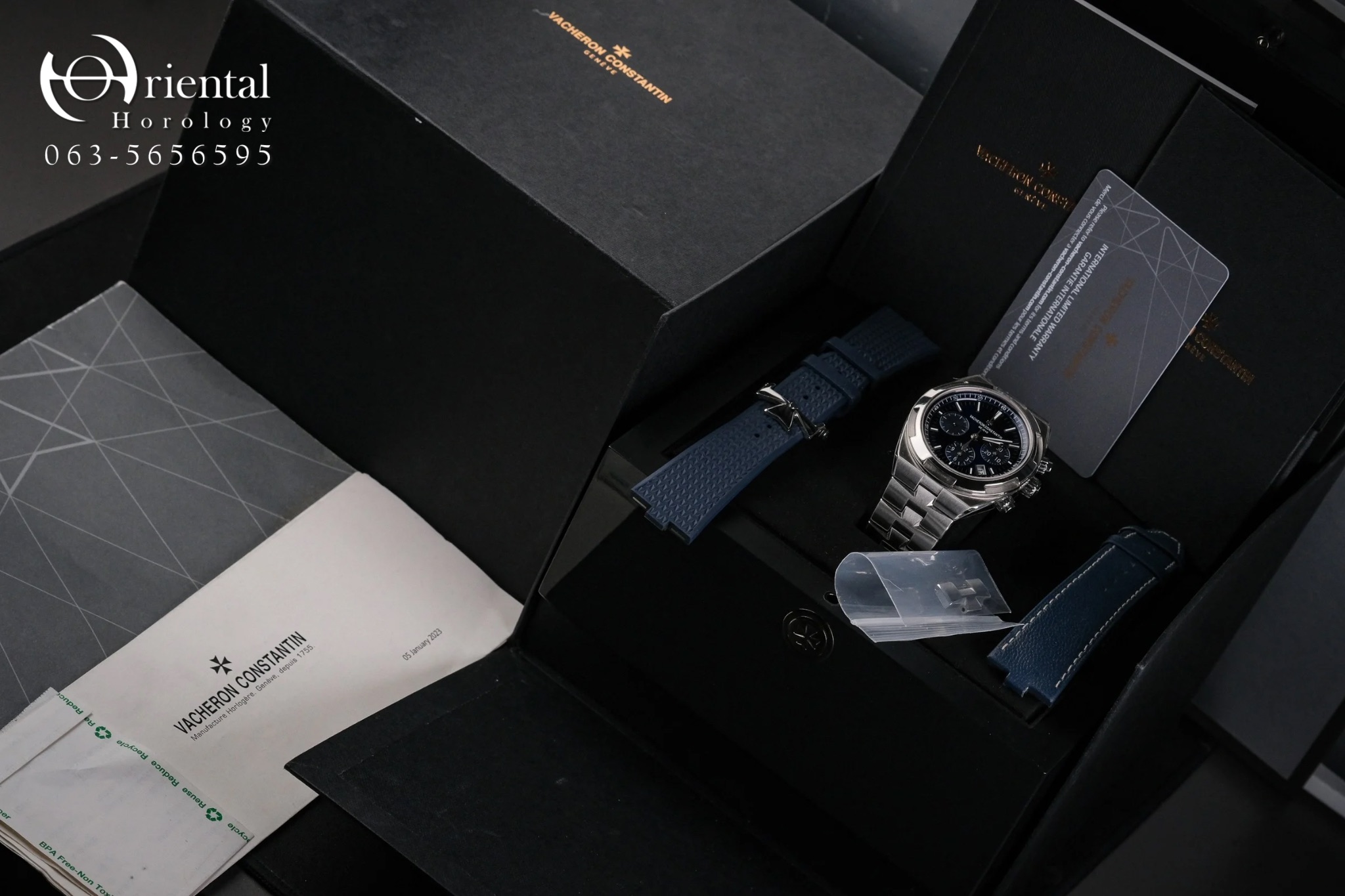 VC Overseas Chronograph Blue Dial - Image 8