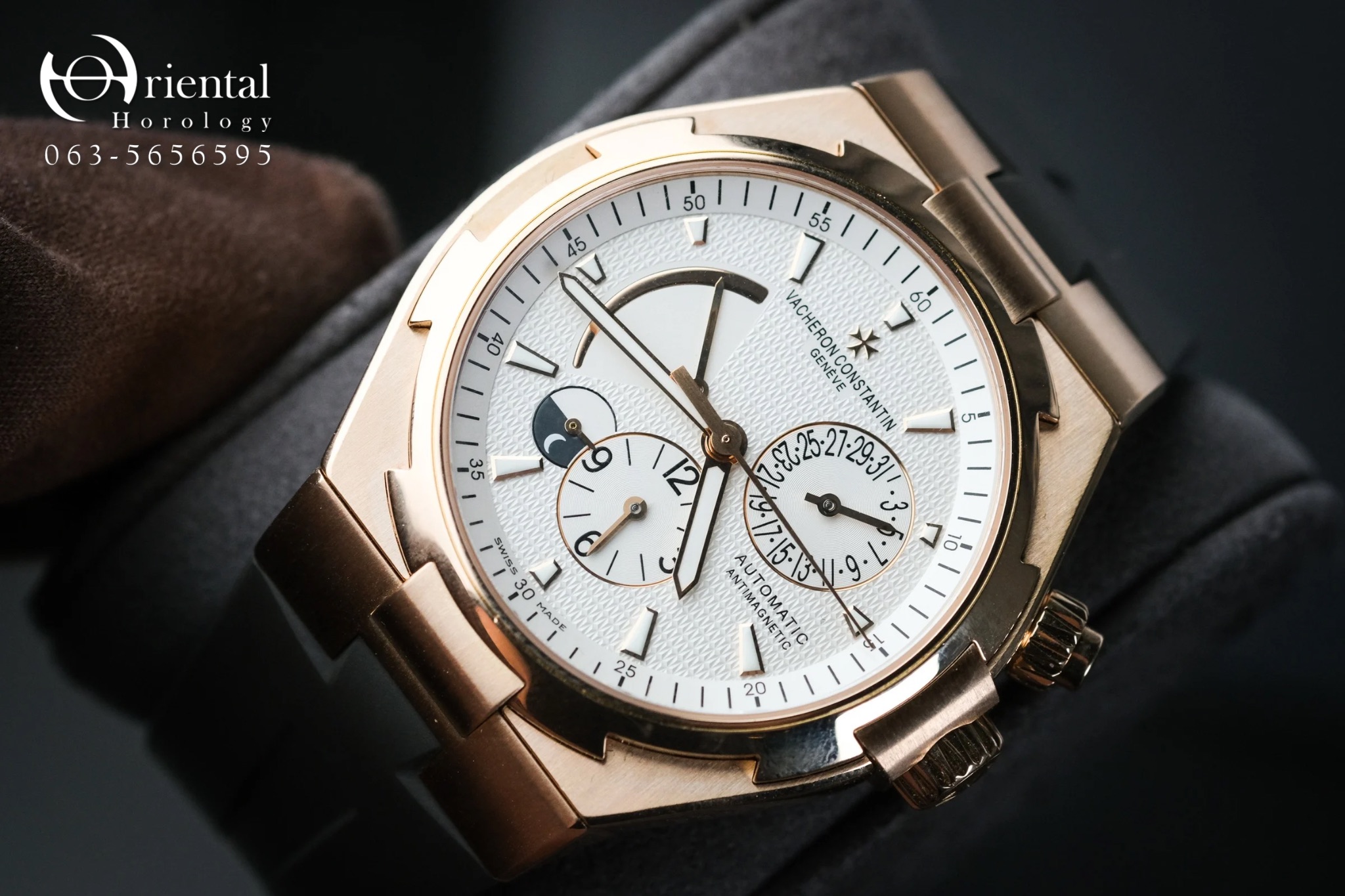 VC Overseas Dual Time Rose Gold