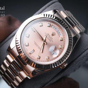 Rolex Day-Date Rose Gold Diamond Champagne Dial