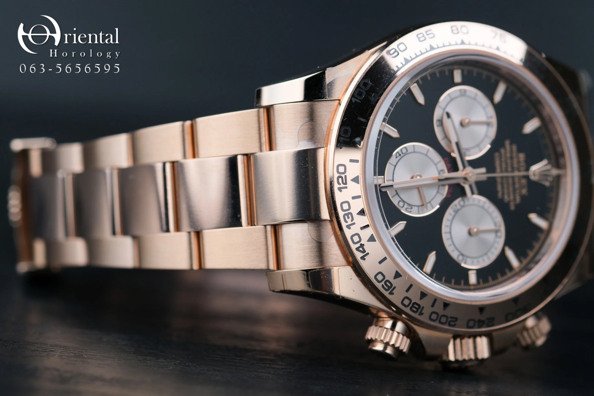 Rolex Daytona Black Dial Rose Gold - Image 5