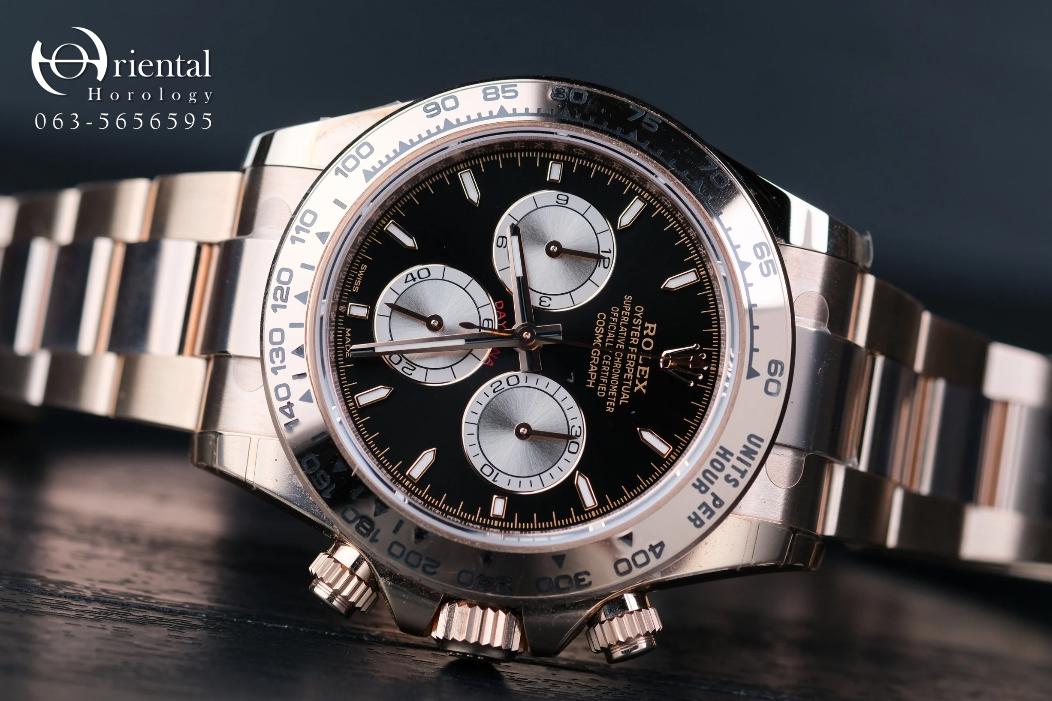 Rolex Daytona Black Dial Rose Gold - Image 2