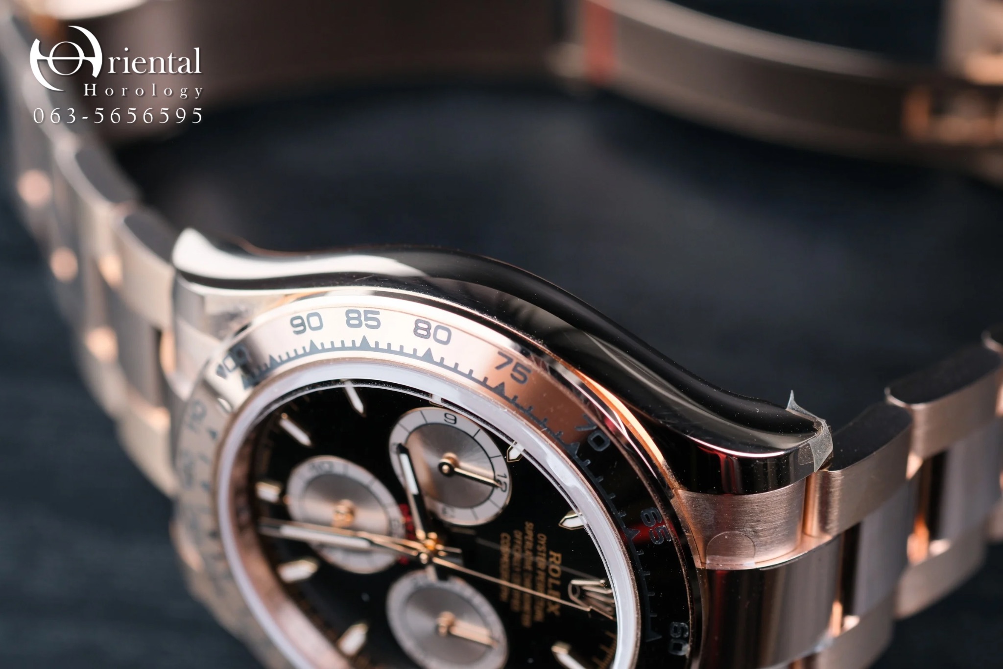 Rolex Daytona Black Dial Rose Gold - Image 4