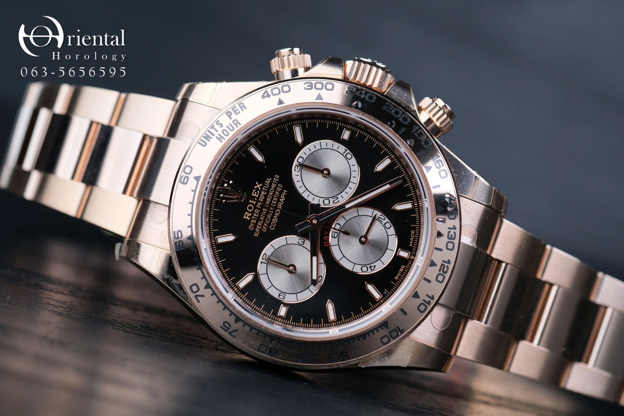 Rolex Daytona Black Dial Rose Gold