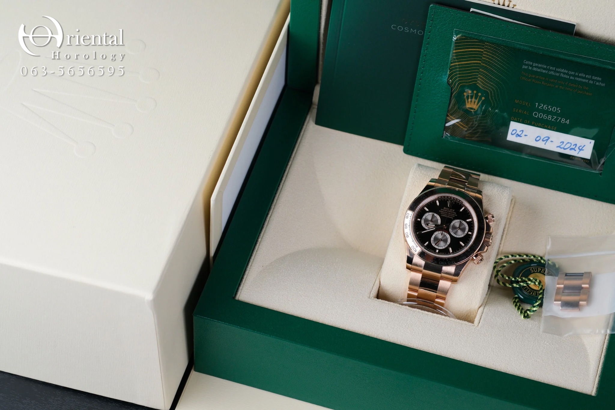 Rolex Daytona Black Dial Rose Gold - Image 9