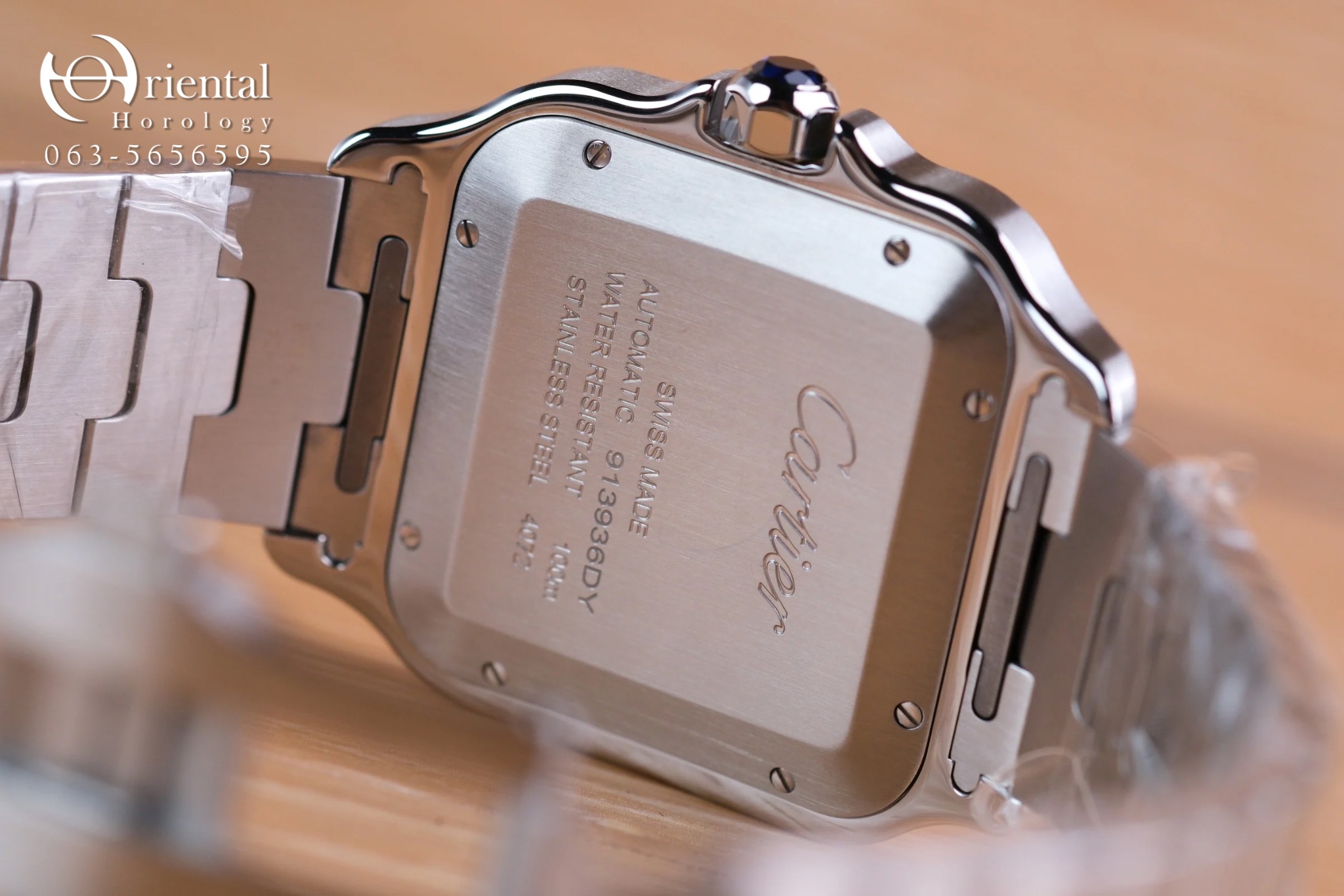 Santos De Cartier Brown Sunray Large Model - Image 7