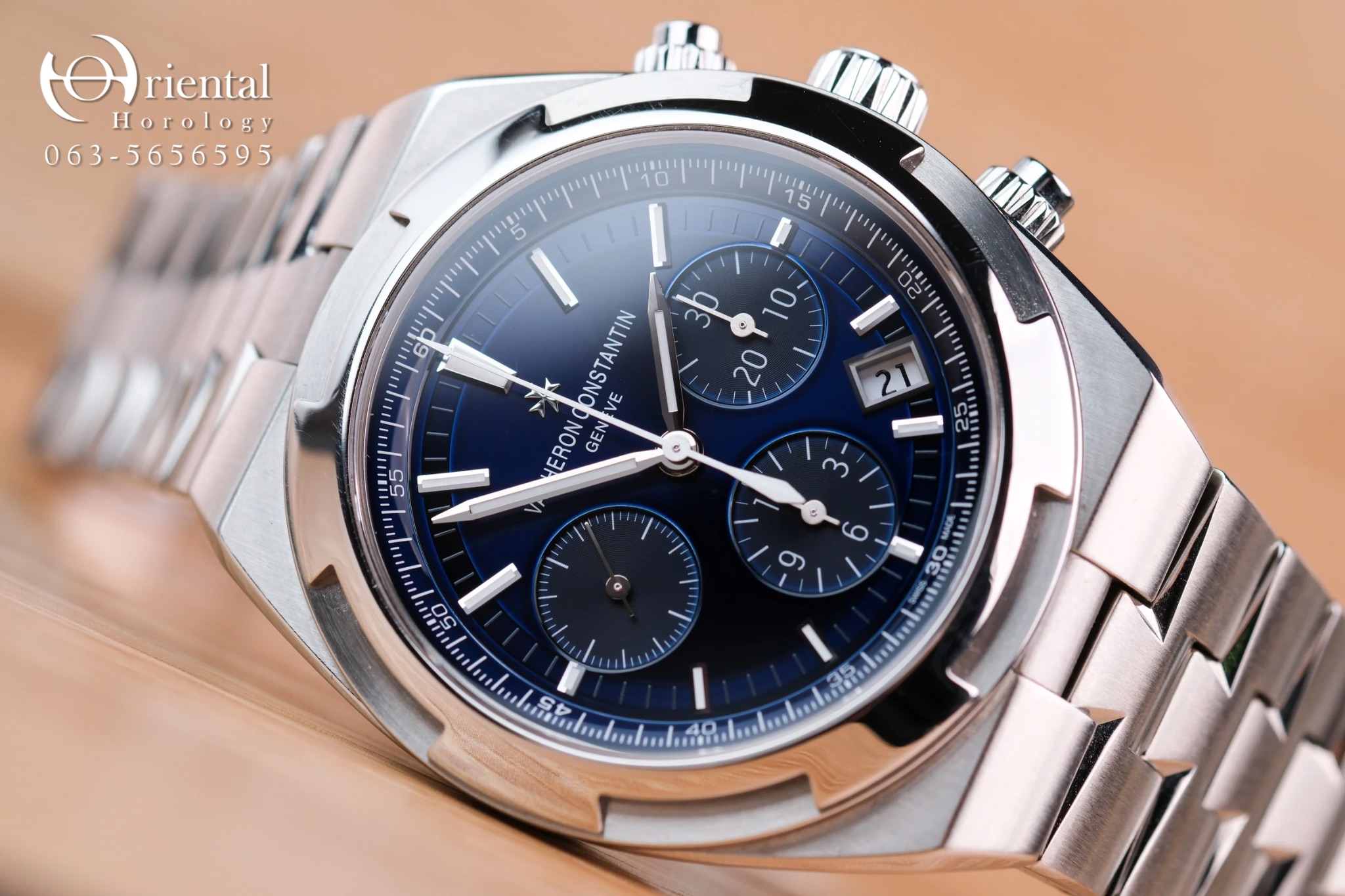 VC Overseas Chronograph Blue Dial