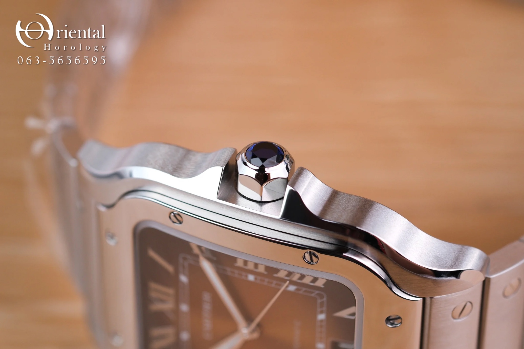 Santos De Cartier Brown Sunray Large Model - Image 3