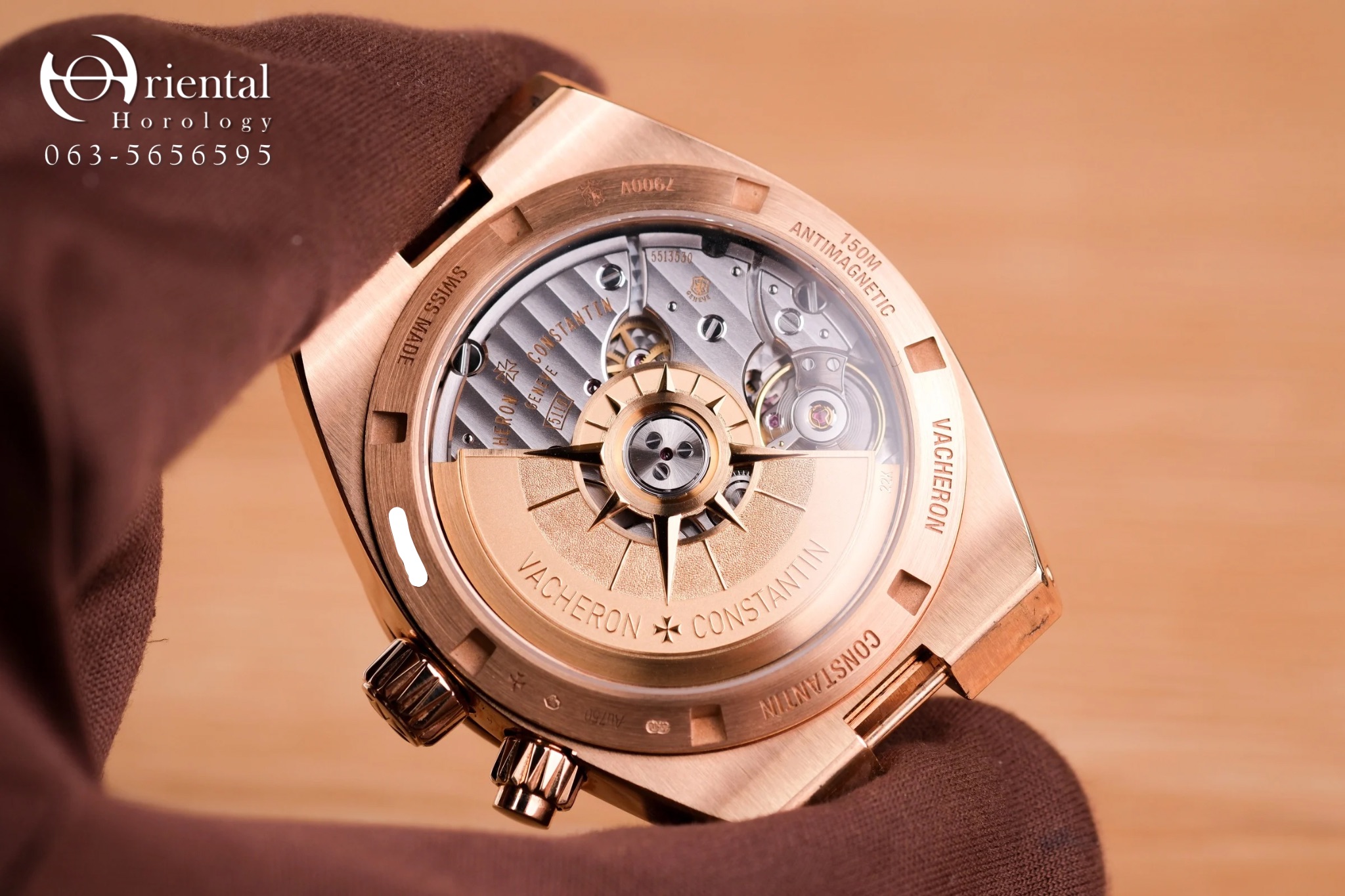 VC Oversea Dual Time 18K Rose Gold - Image 8