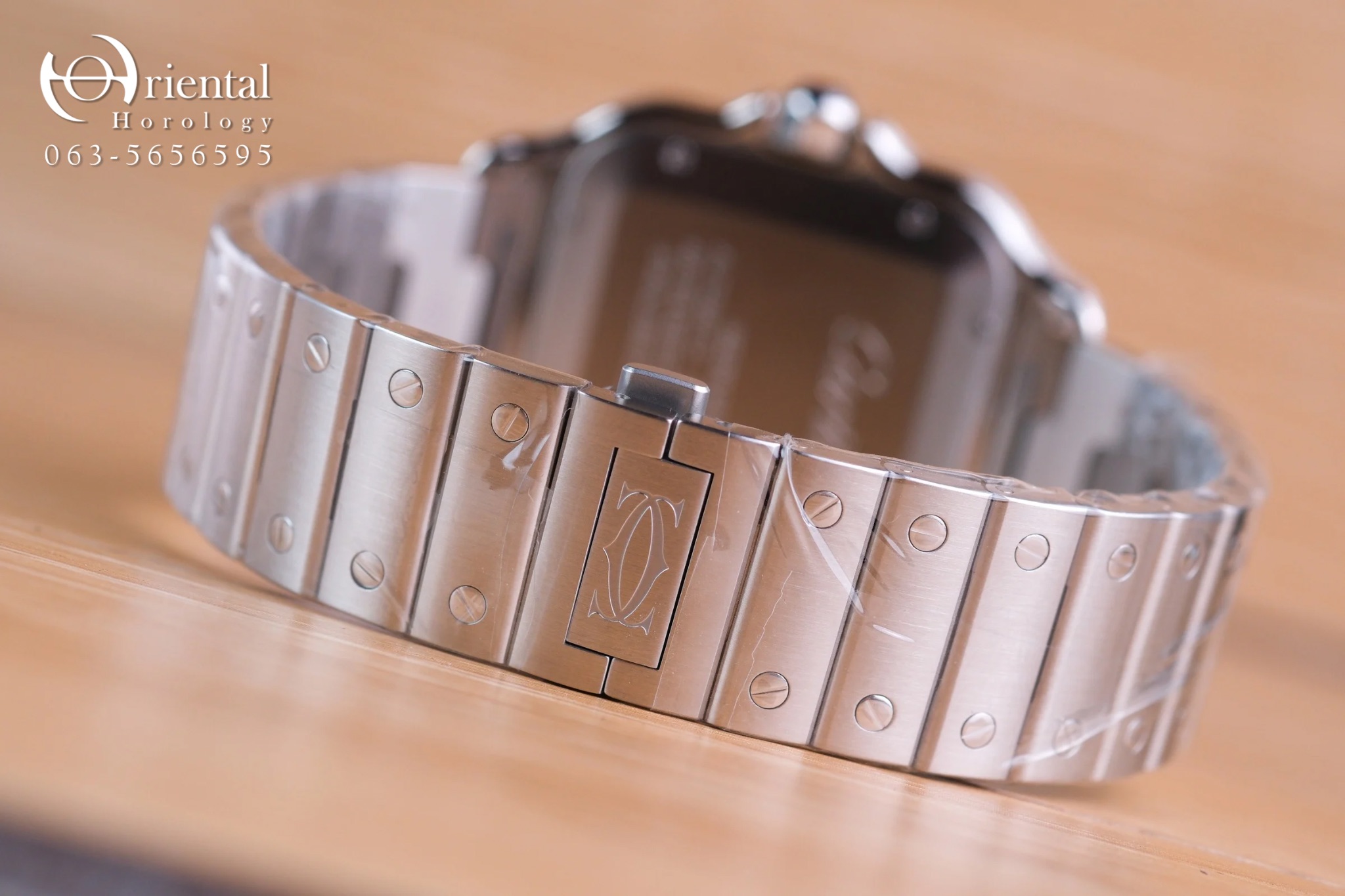 Santos De Cartier Brown Sunray Large Model - Image 5