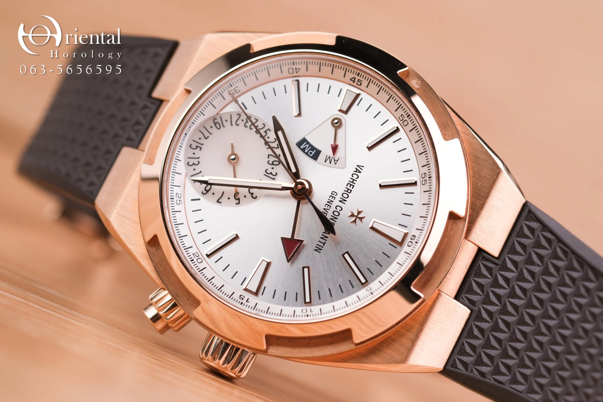 VC Oversea Dual Time 18K Rose Gold - Image 2