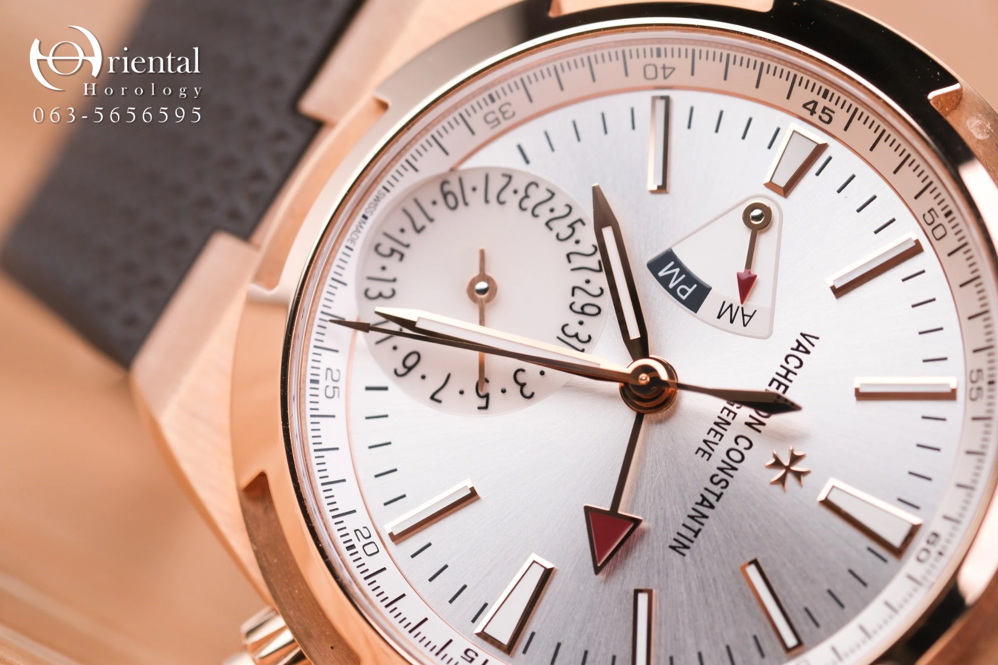 VC Oversea Dual Time 18K Rose Gold - Image 3