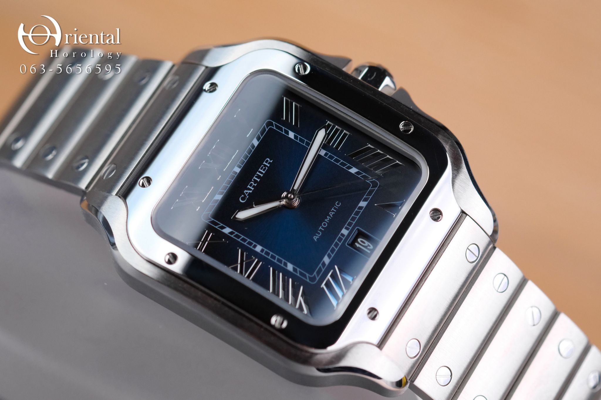 Cartier Santos Large Blue Dial