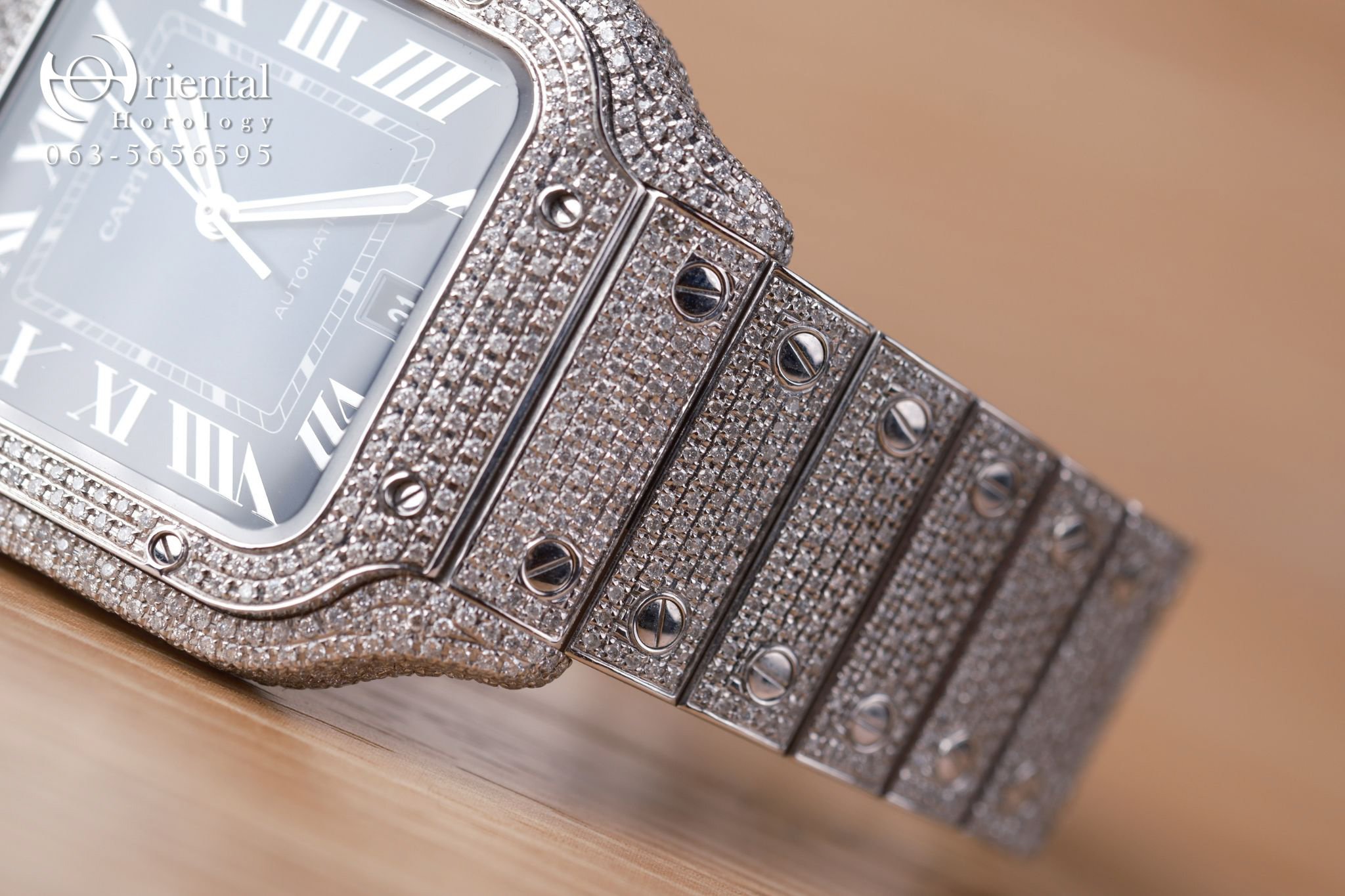 Cartier Santos Large Full Diamond - Image 6