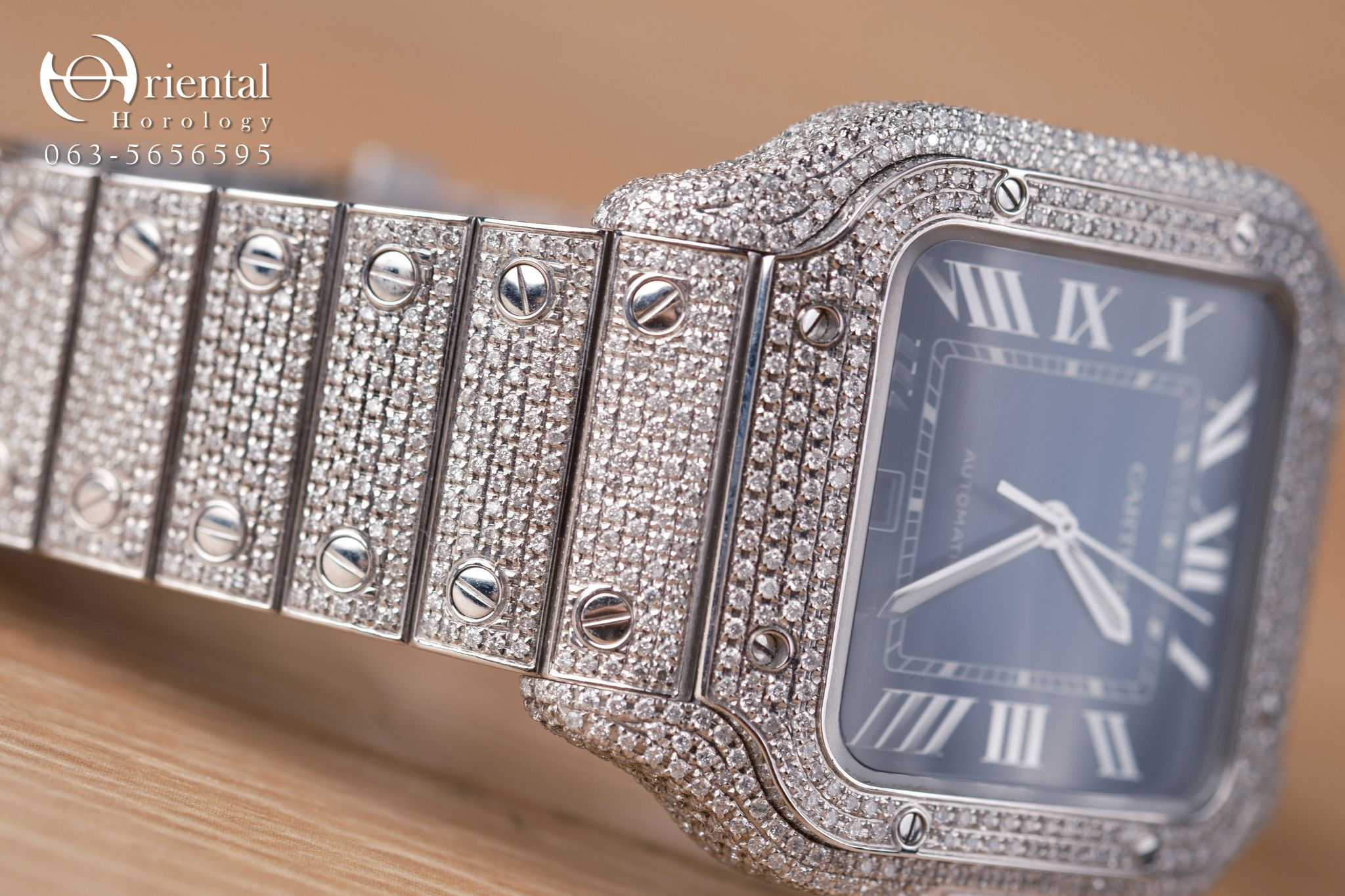 Cartier Santos Large Full Diamond - Image 4