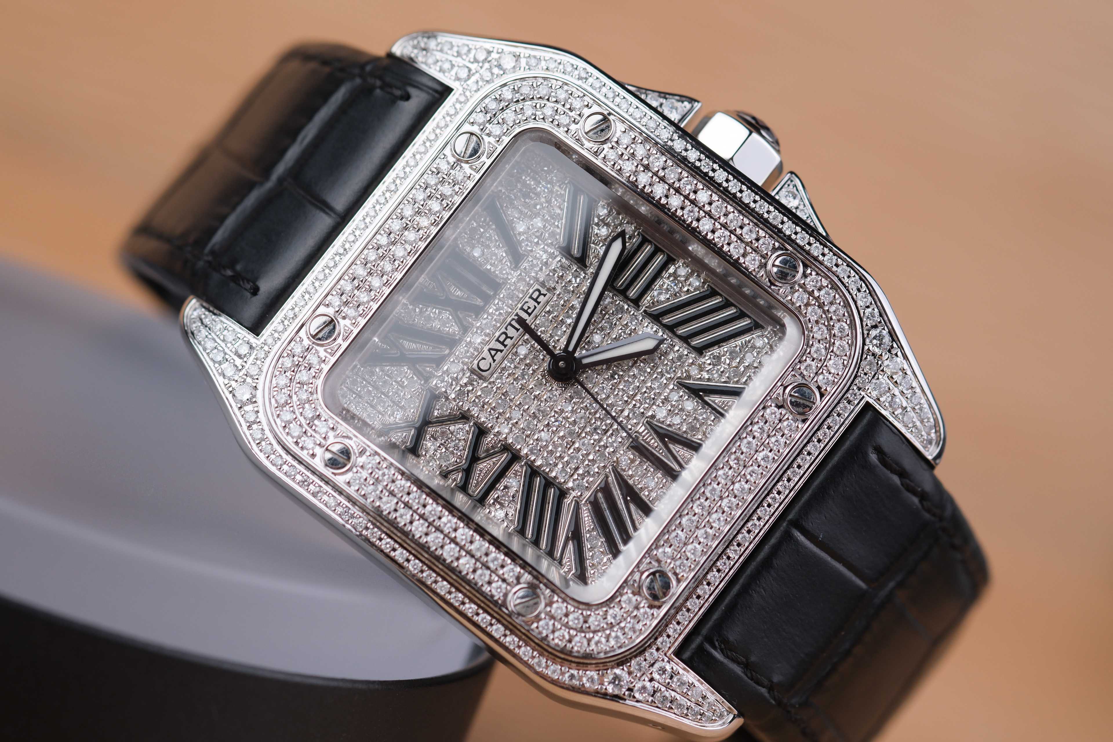 Cartier Santos XL Full Diamonds