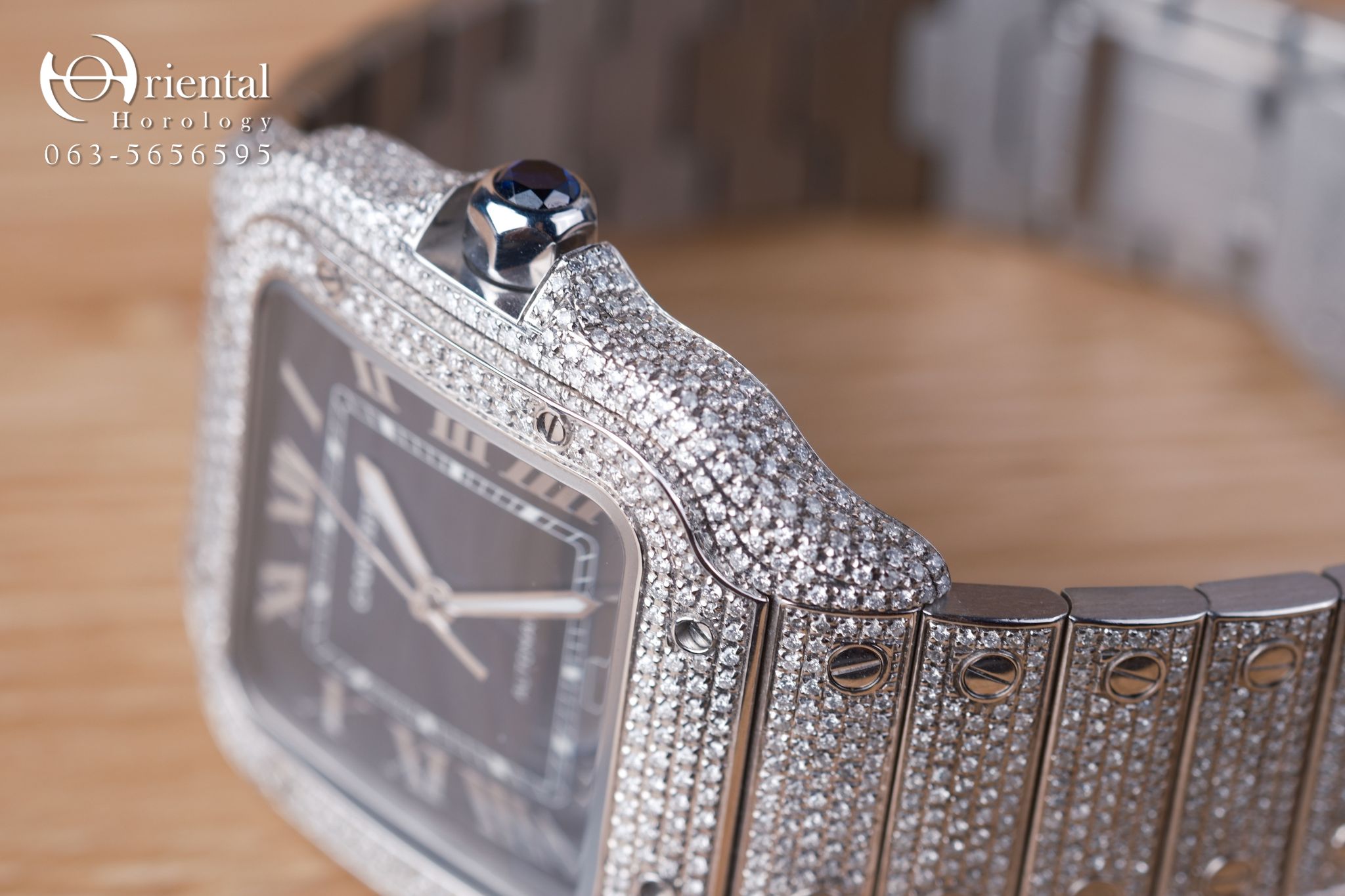 Cartier Santos Large Full Diamond - Image 5