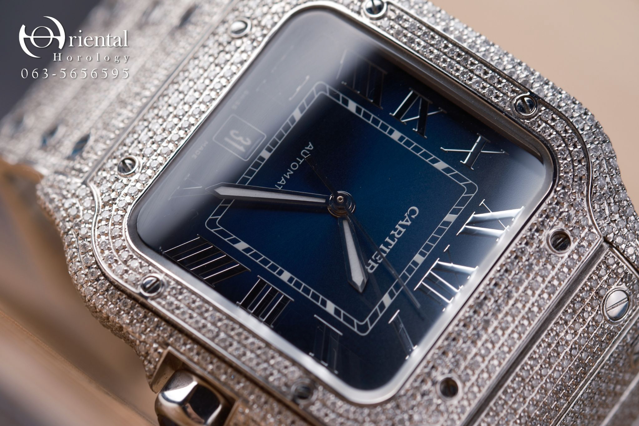 Cartier Santos Large Full Diamond - Image 2