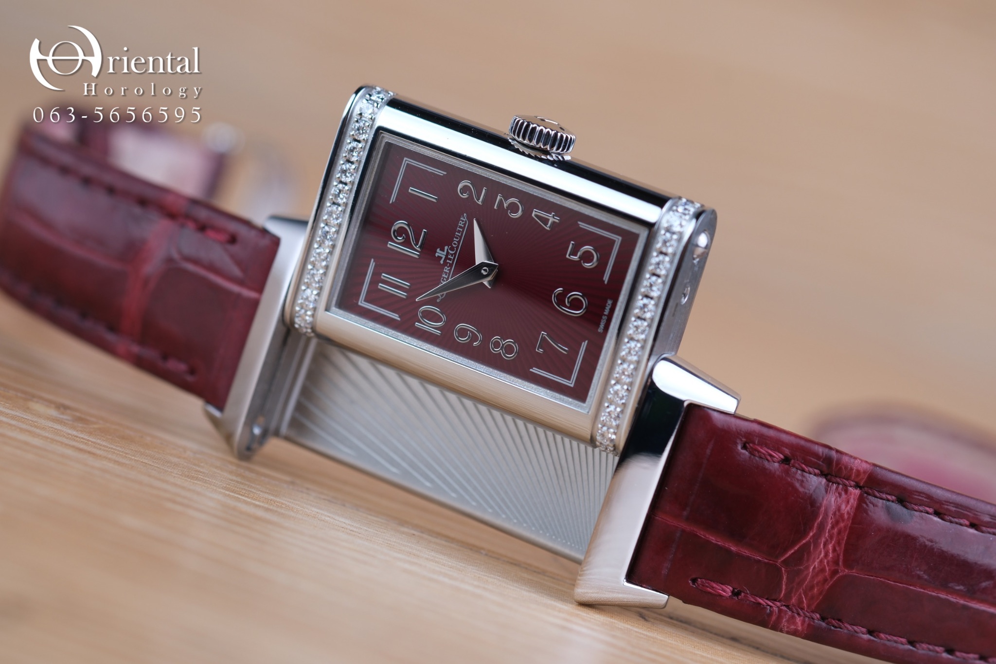 JLC Reverso One Monoface Burgandy - Image 5